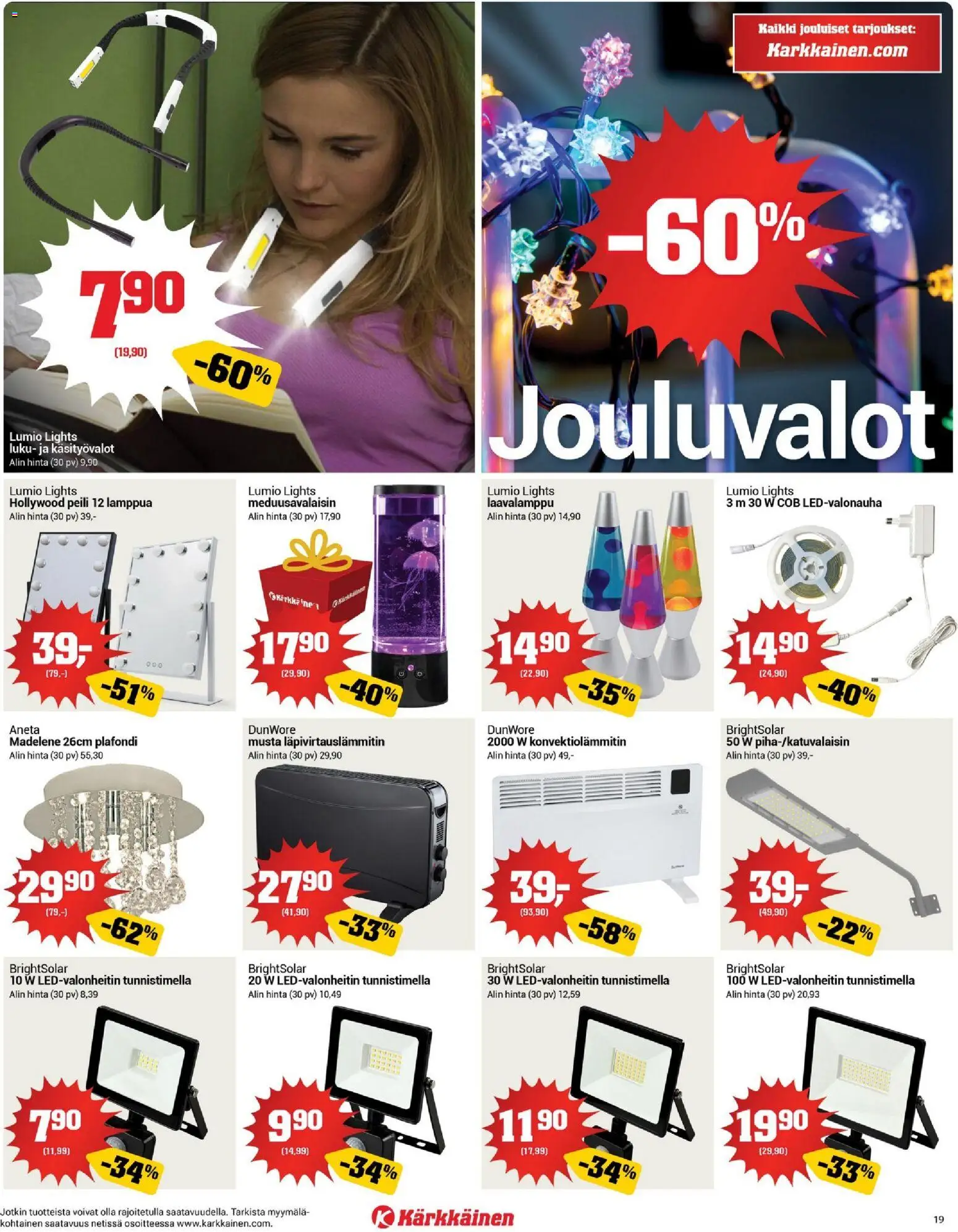 Kärkkäinen tarjoukset – voimassa 10.12.2025 alkaen | Sivu: 19 | Tuotteet: Jouluvalot, Peili