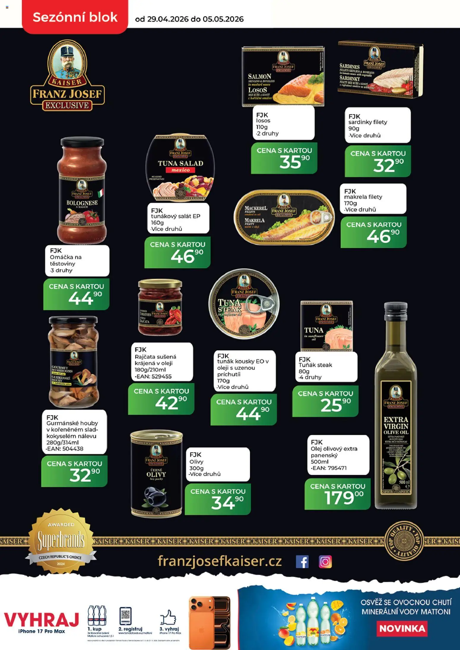 Tamda Foods leták od 29.04.2026 | Strana: 6 | Produkty: Mattoni, Olej, Salát, Tuňák steak