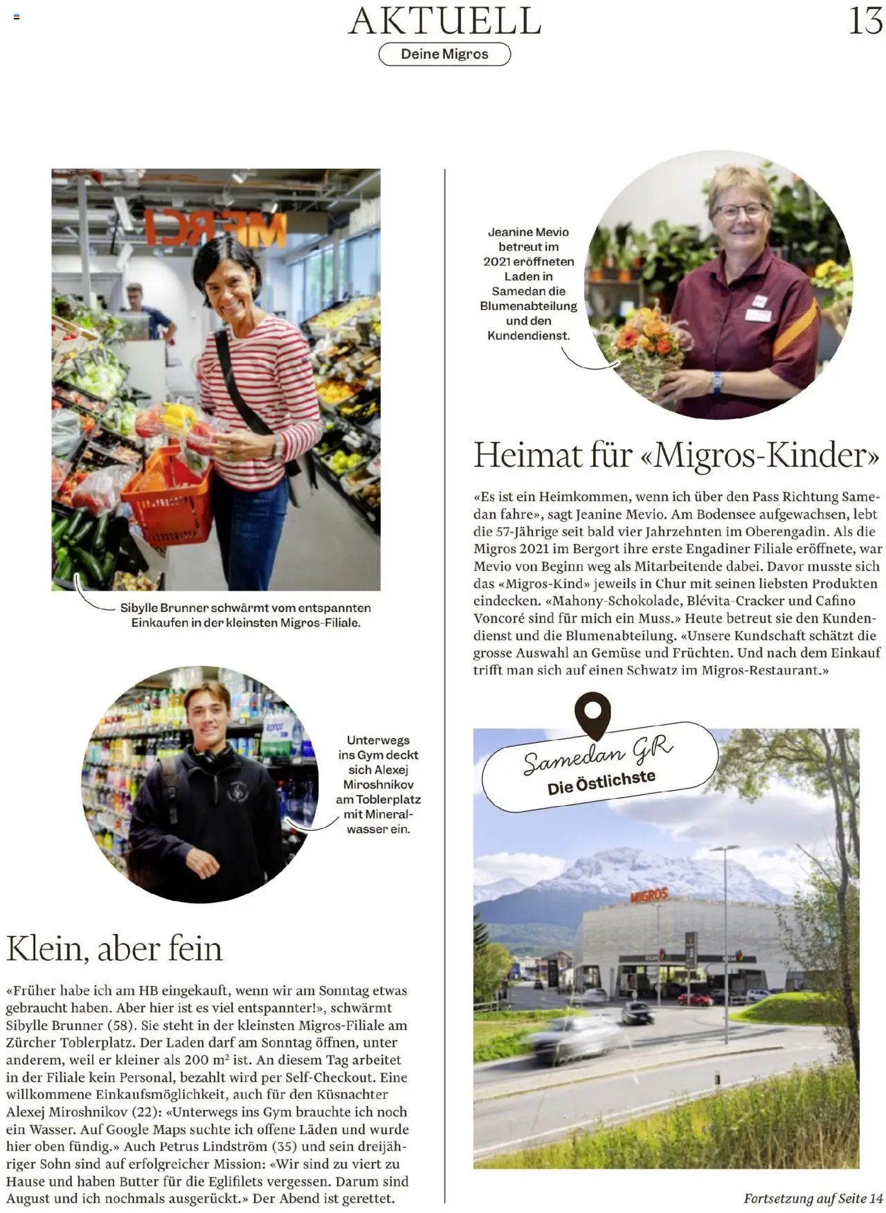 Migros Magazin – gültig ab 13.10.2025 | Seite: 13 | Produkte: Mineralwasser, Butter, Gemüse, Wasser