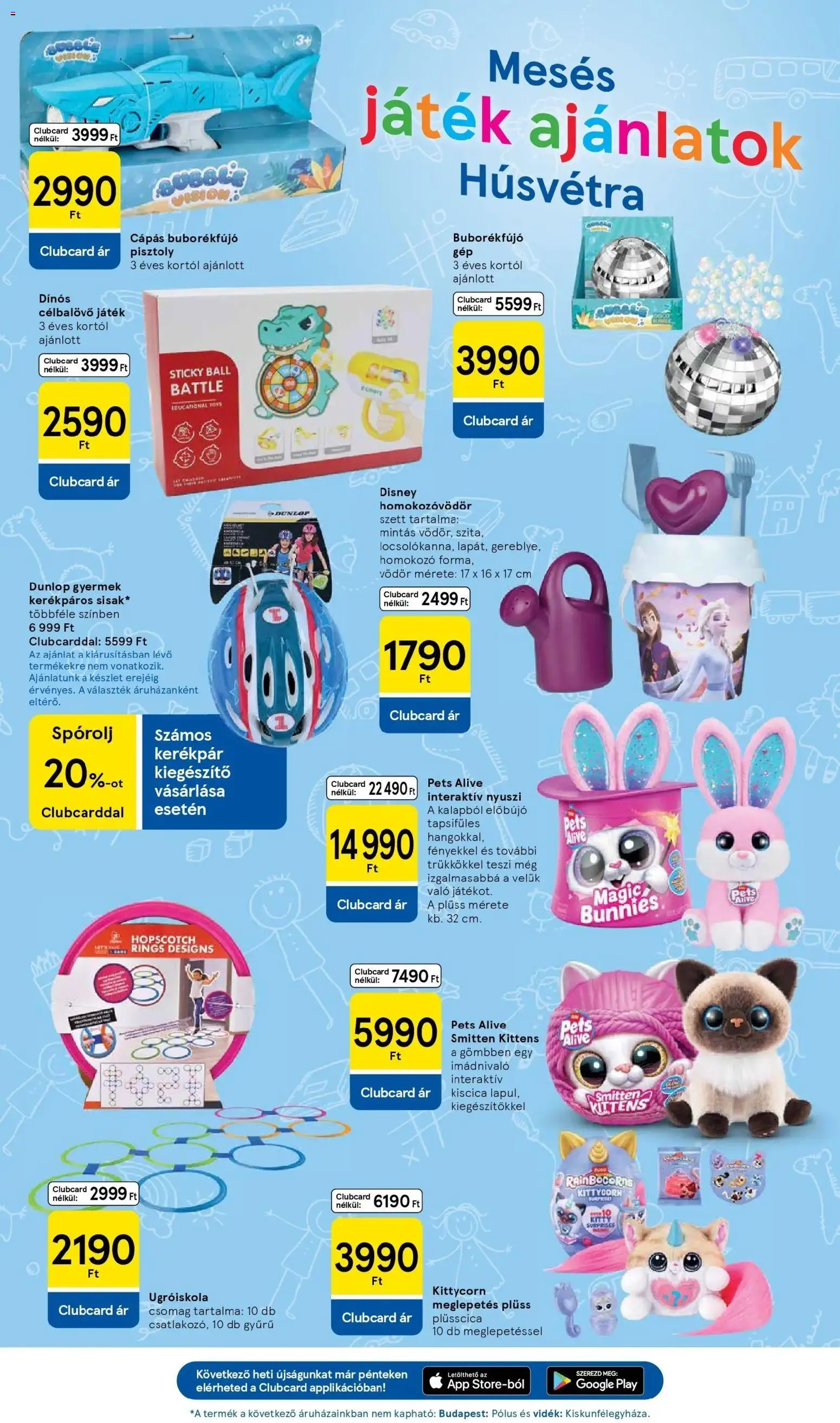 Tesco akciós ujság - amely érvényes a következő dátumtól: 26.02.2026 | Oldal: 27 | Termékek: Játék, Plüss, Homokozo, Kerékpár