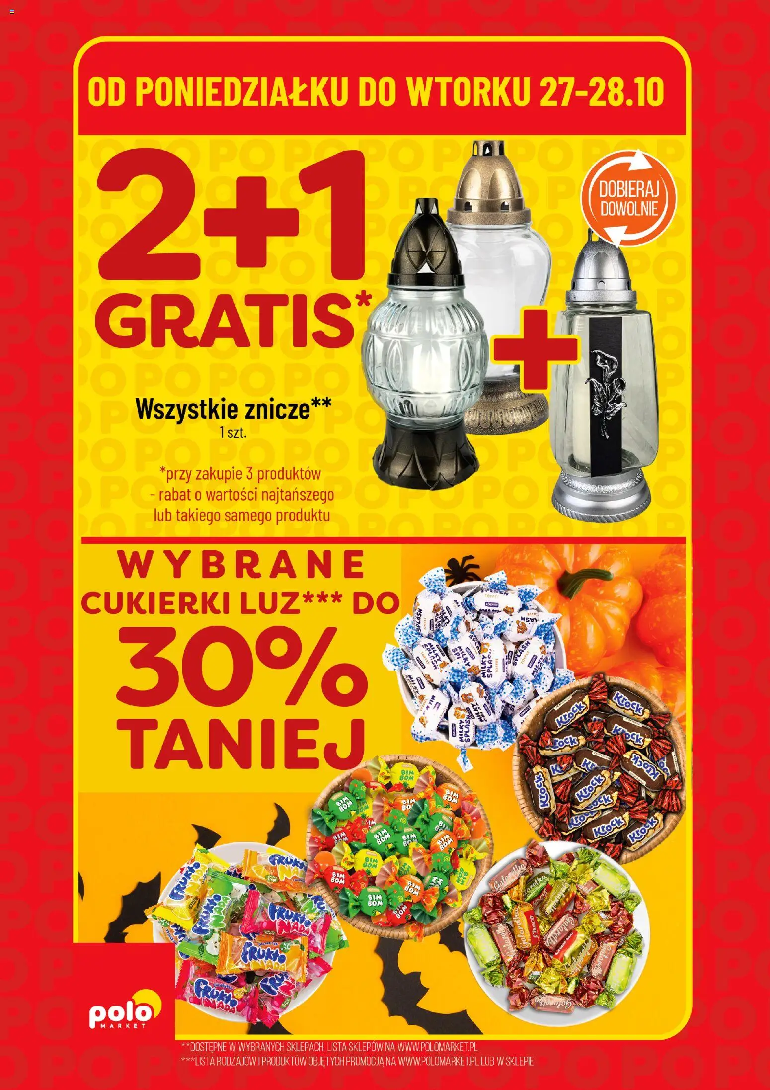 POLOmarket Gazetka - Super Hity od 27.10.2025 | Strona: 2 | Produkty: Znicze, Cukierki