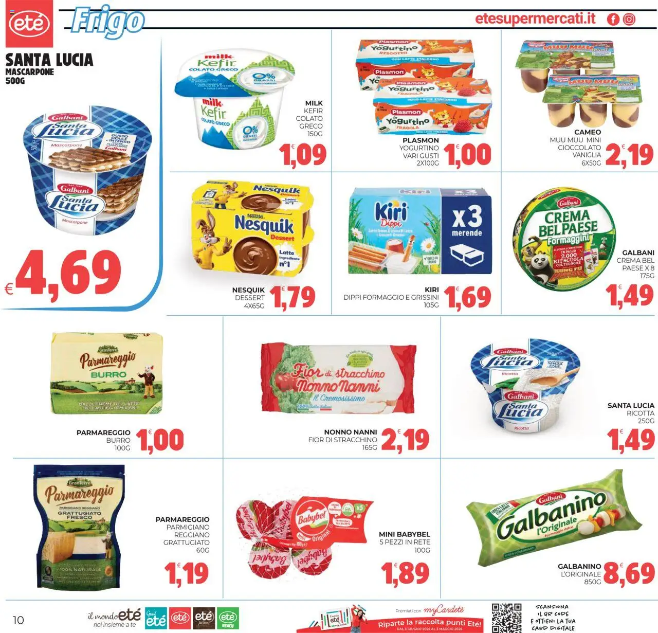 Volantino Eté del 09.09.2025 | Pagina: 10 | Prodotti: Cioccolato, Formaggio, Burro, Mascarpone
