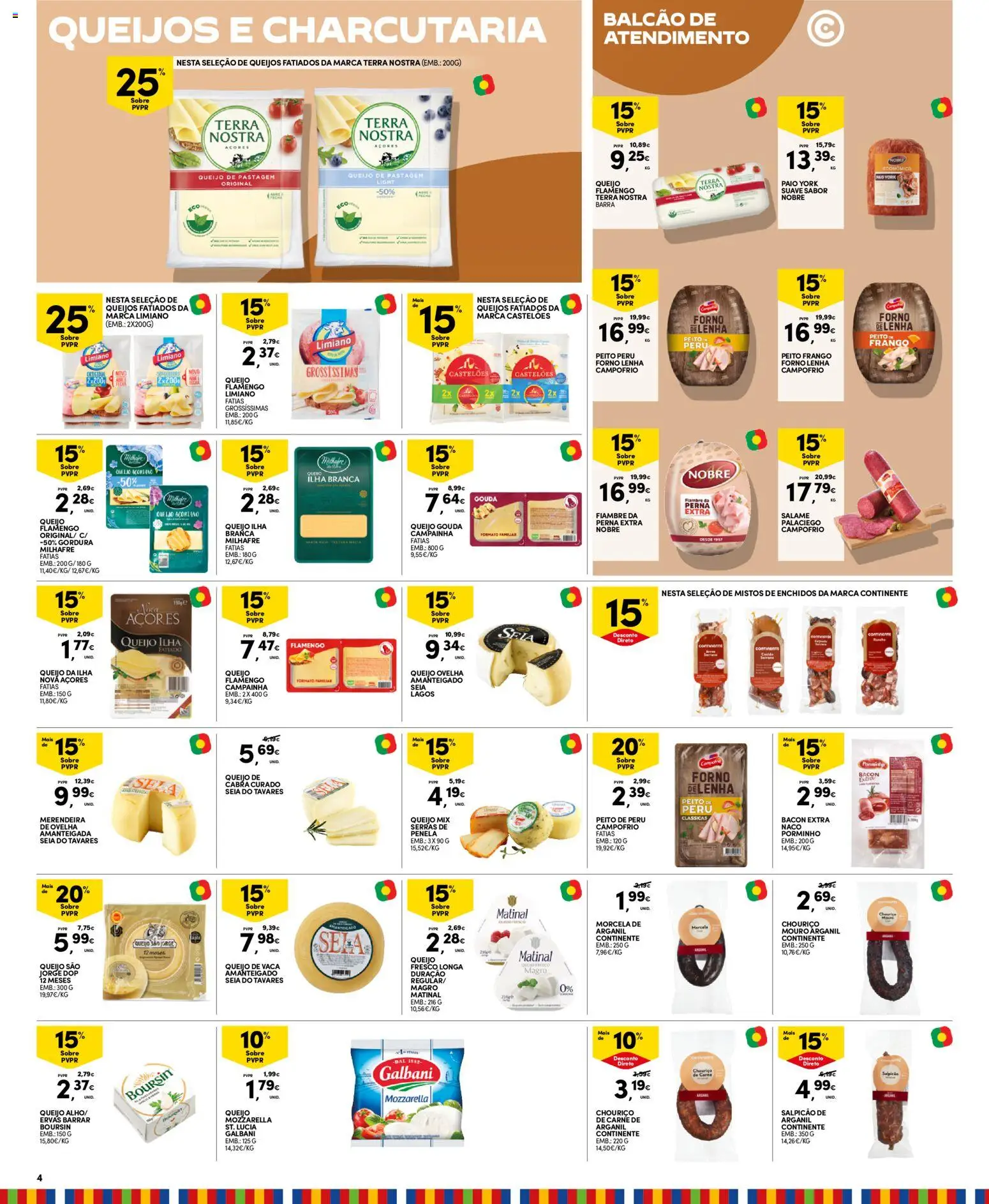 Continente - Madeira Folheto Semanal │ válido de 24.02.2026 | Página: 4 | Produtos: Forno, Peru, Salpicão, Queijo