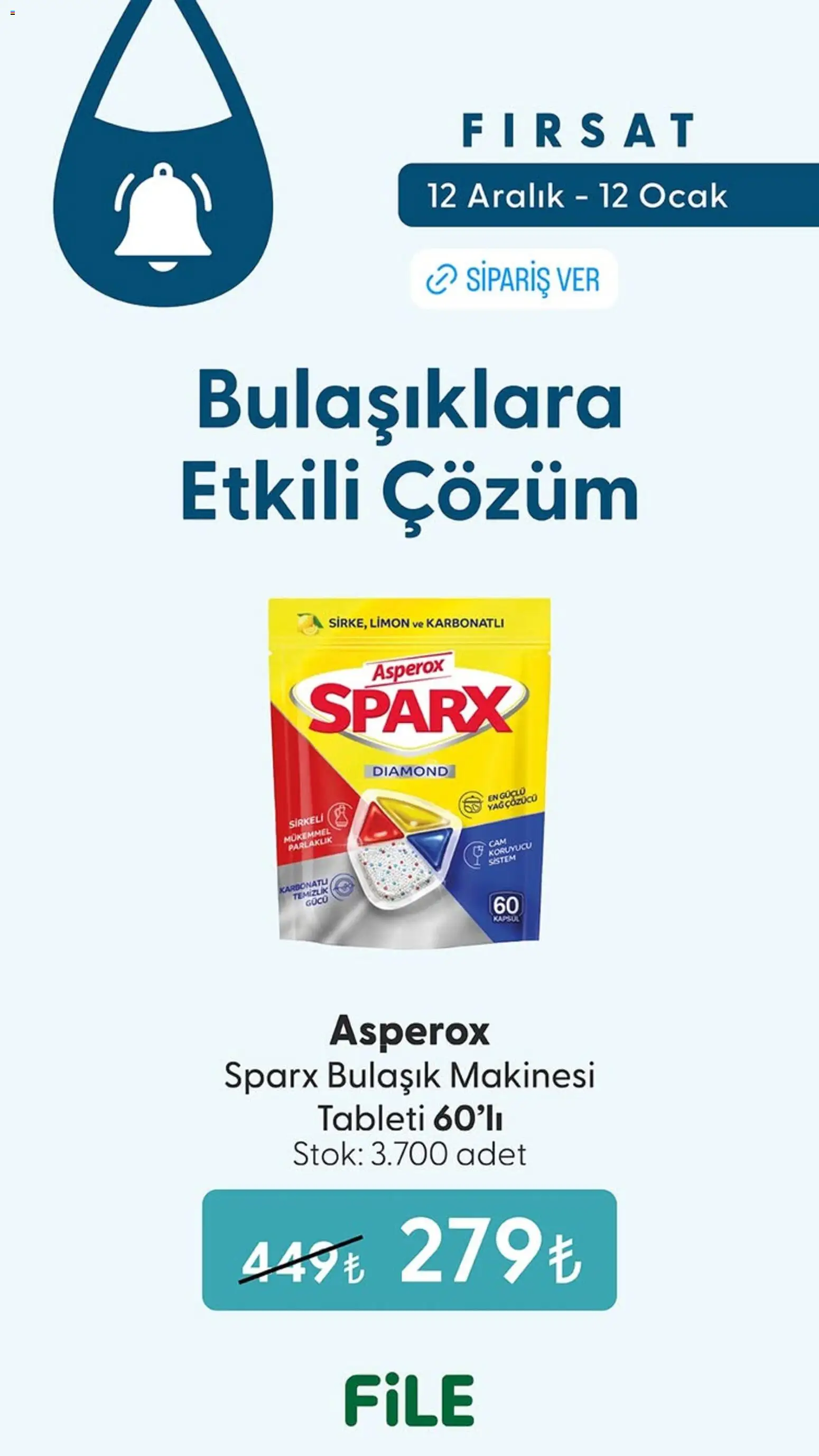 File Market İndirim - 12.12.2025 tarihinden itibaren geçerlidir | Sayfa: 1 | Ürünler: Yağ çözücü, Limon, Ocak, Bulaşık makinesi