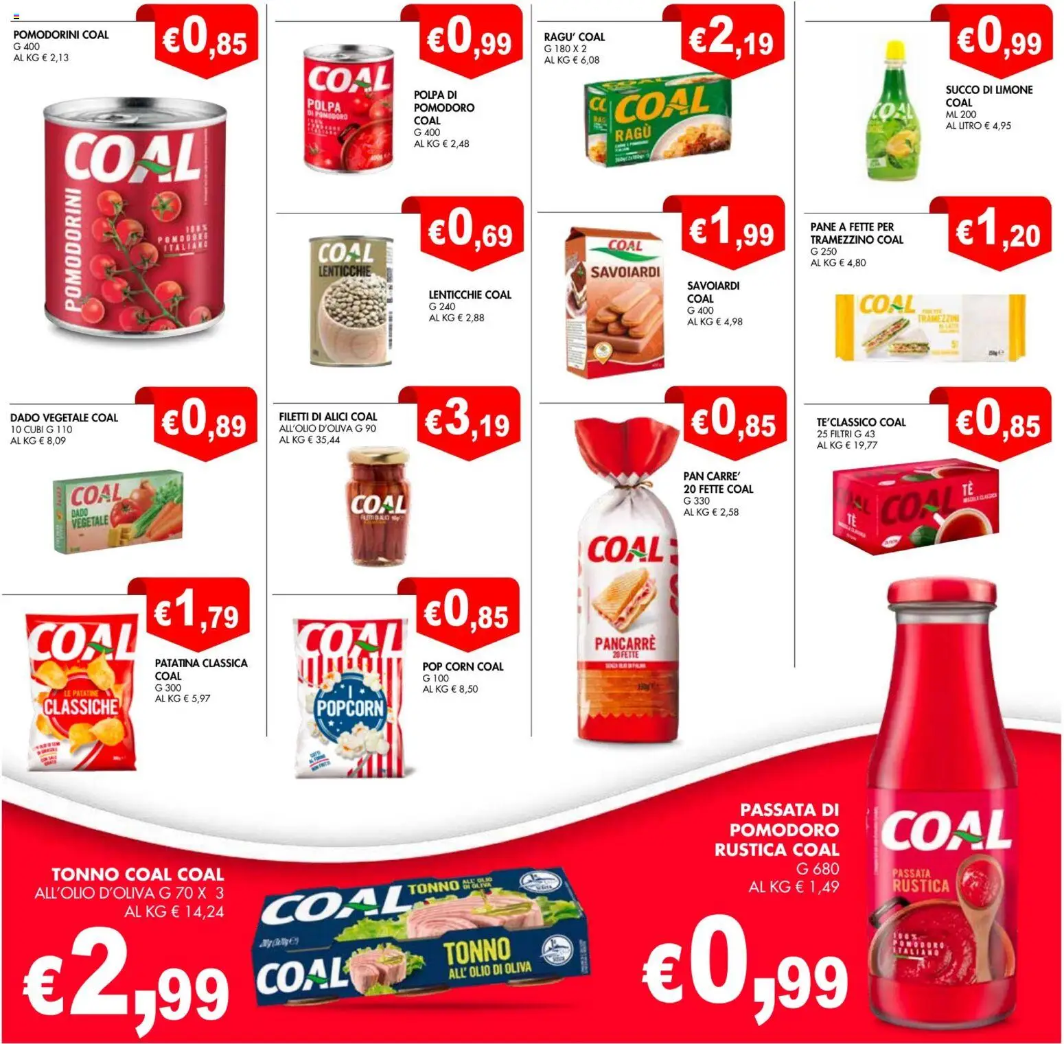 Volantino Coal del 28.11.2025 | Pagina: 24 | Prodotti: Succo, Patatine, Ragú, Savoiardi