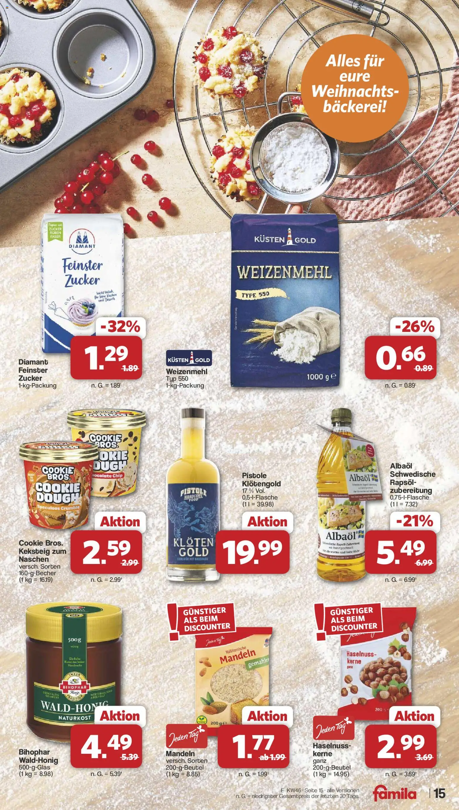 Famila Nordwest - Black Friday – gültig ab 10.11.2025 | Seite: 15 | Produkte: Küche, Weizenmehl, Zucker, Kuchen