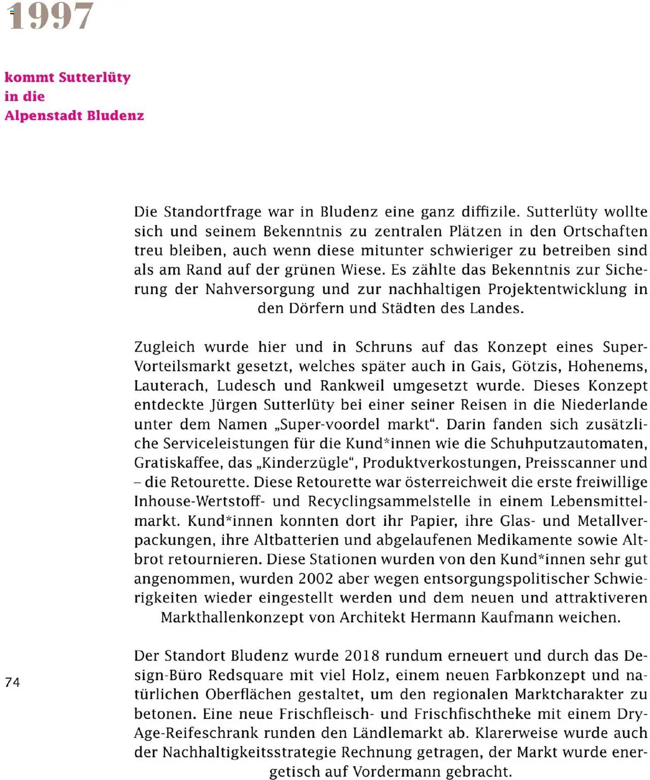 Sutterlüty Unsere Chronik gültig ab 01.08.2025 | Seite: 74 | Produkte: Libacomb, Brot