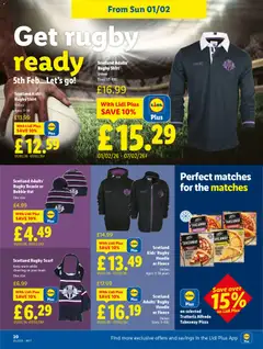 Preview of Lidl - Lidl Weekly Scotland valid from 29.01.2026 | Page: 22 | Products: Shirt, Hoodie, Cheese, Scarf