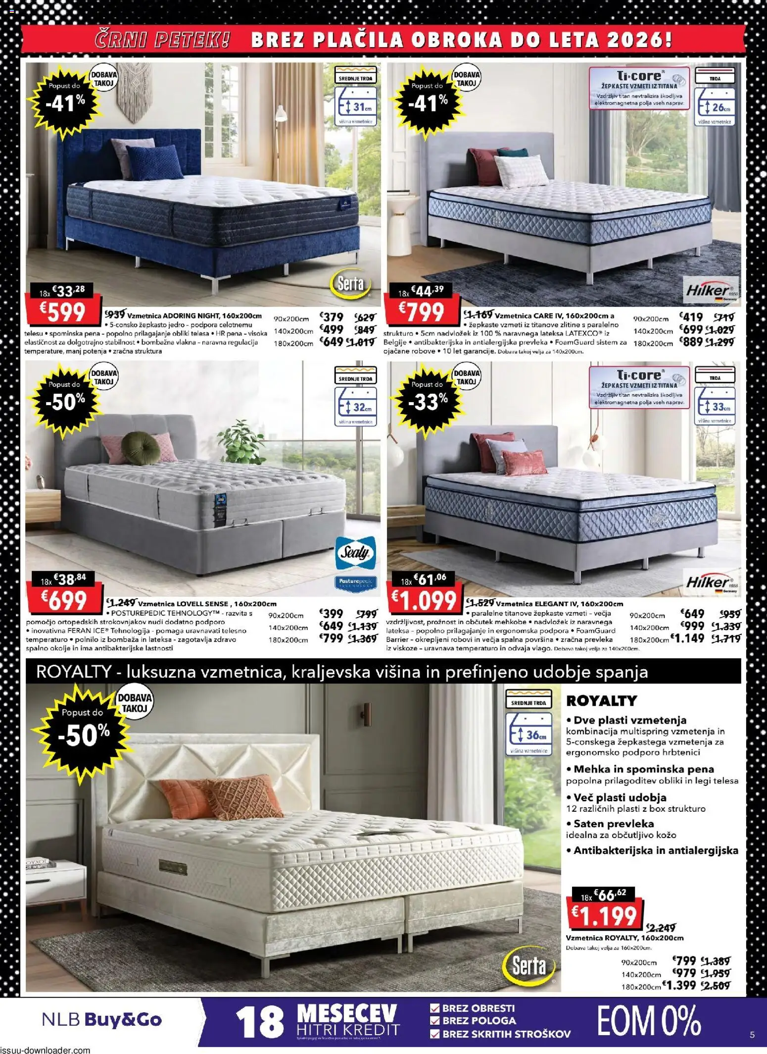 Novi Harvey Norman katalog ponudbe – veljaven od 03.11.2025 | Stran: 5 | Izdelki: Nadvložek, Vzmetnica, Prevleka