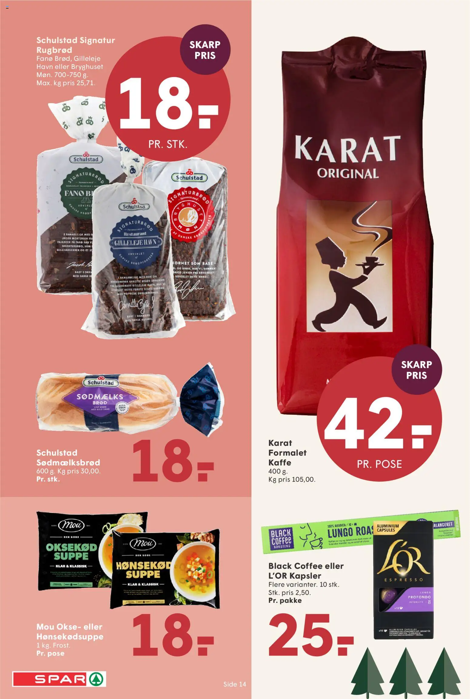 Spar tilbudsavis – gyldig fra 14.11.2025 | Side: 15 | Produkter: Kaffe, Solsikkekerner, Oksekød, Suppe