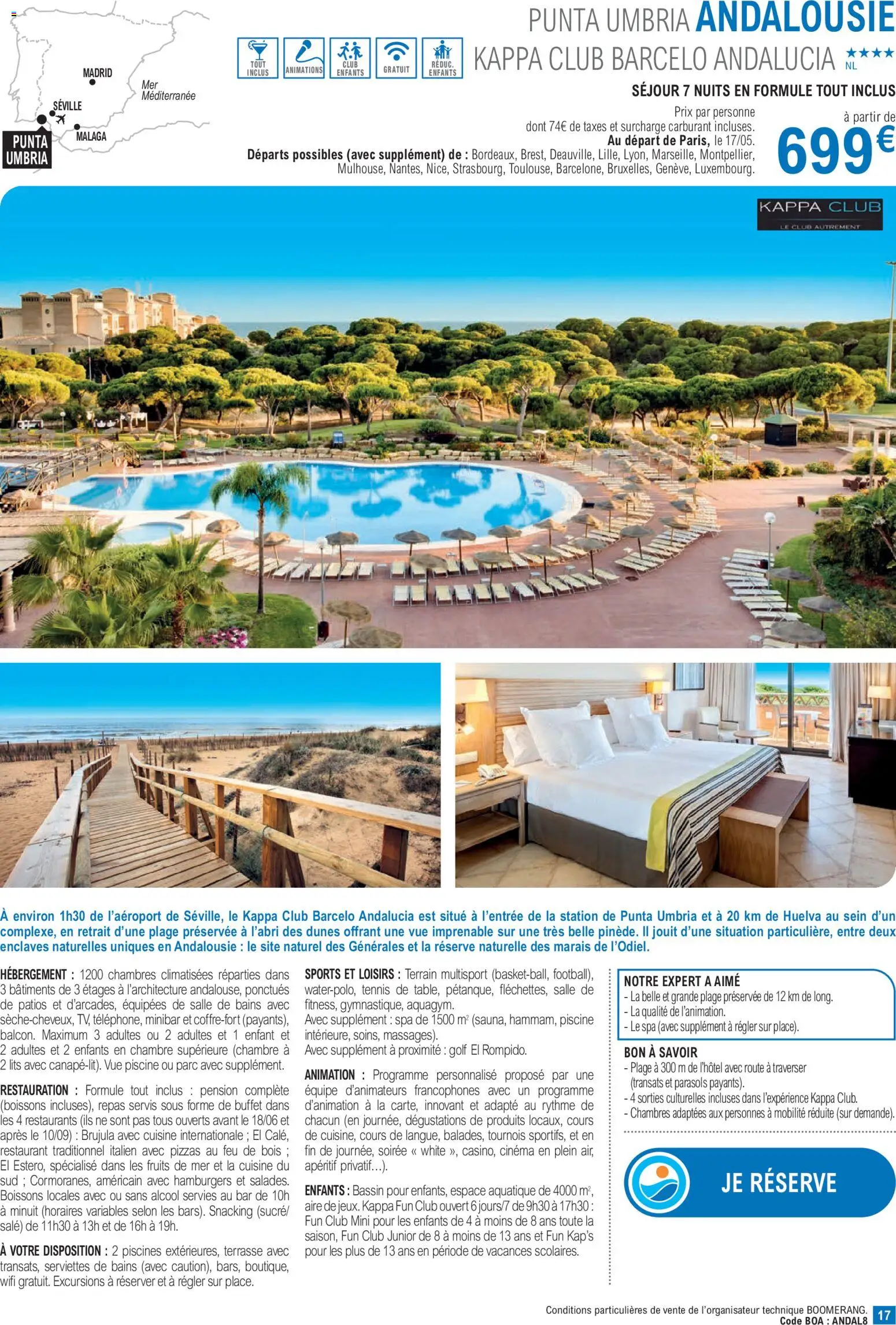 {H1} | Page: 17 | Produits: Fruits de mer, Alcool, Buffet