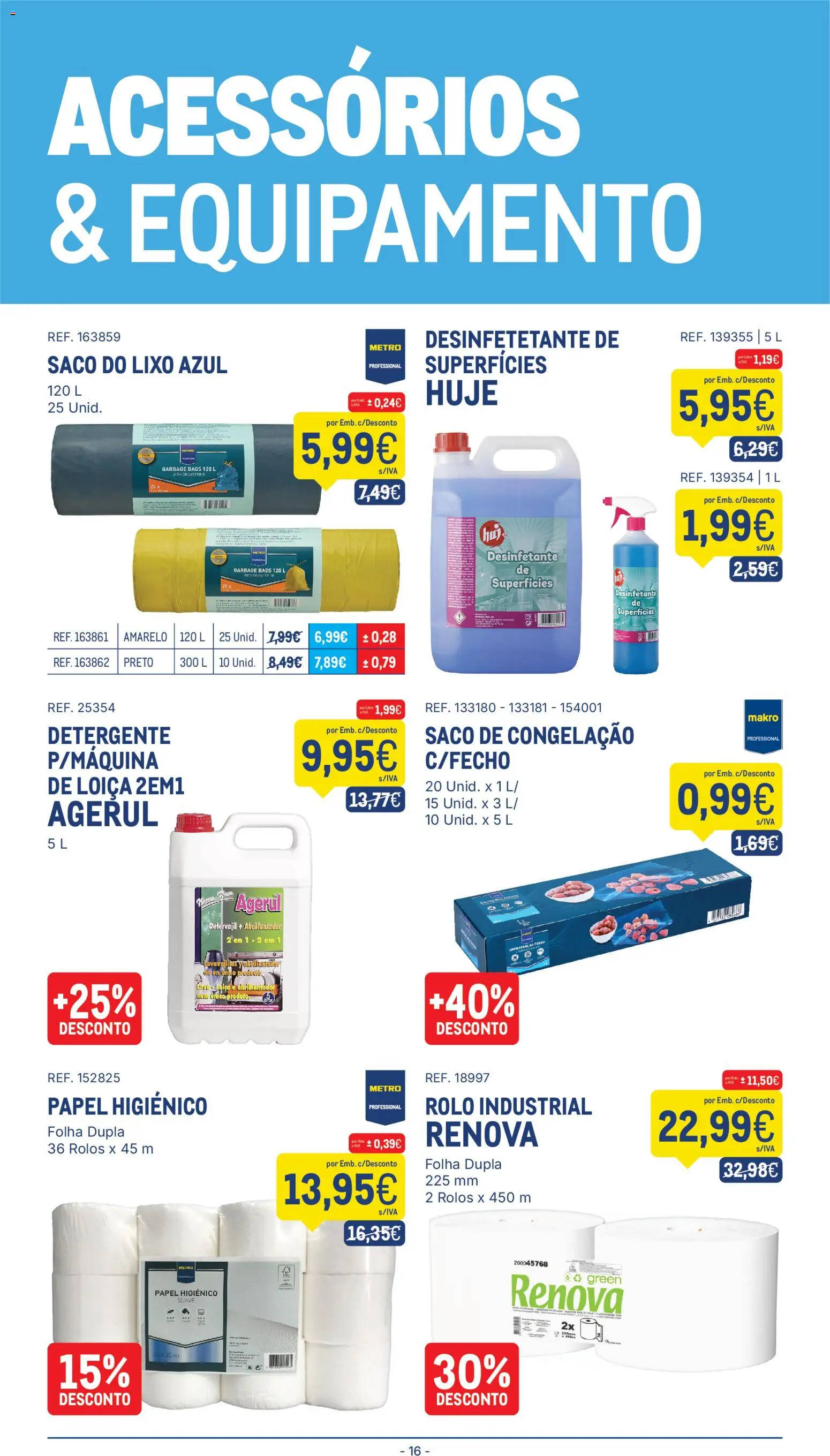 Makro folheto │ válido de 20.01.2026 | Página: 16 | Produtos: Papel higiénico, Detergente