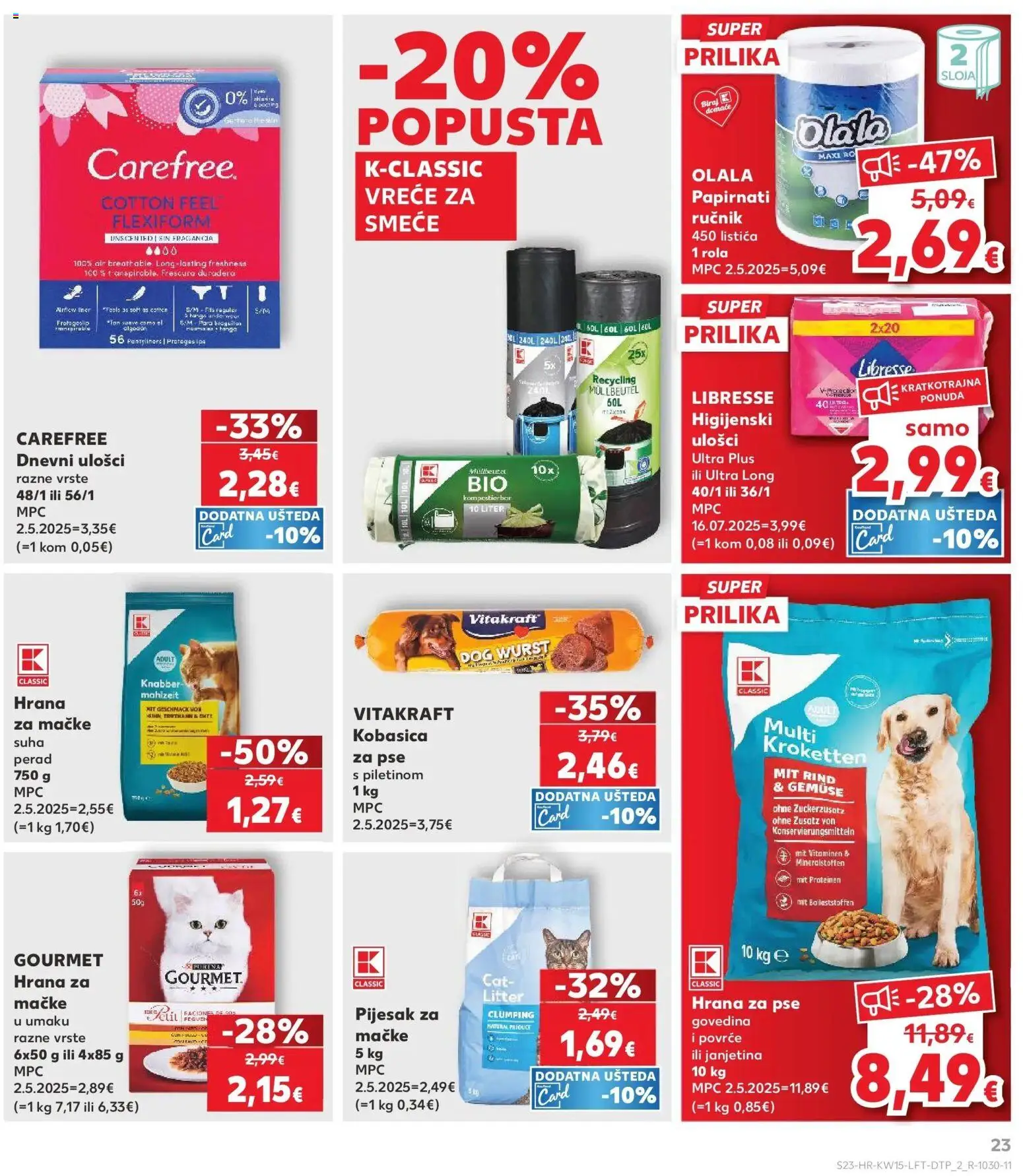 Kaufland katalog | vrijedi od 08.04.2026 | Stranica: 23 | Proizvodi: Janjetina, Dnevni ulošci, Govedina, Sol