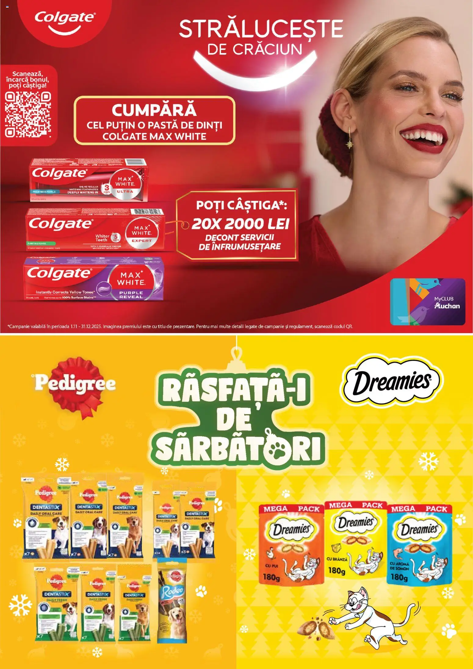 Noul catalog Auchan – valabil de la 03.12.2025 | Pagină: 33 | Produse: Hacıyatmaz Kedi Oyuncağı, Brânză, Pastă de dinți