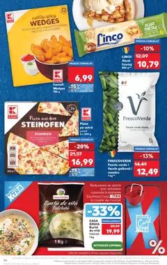 Ofertele Kaufland valabile de la 25.03.2026 | Pagină: 26 | Produse: Aluat, Șuncă, Pizza, Fasole verde