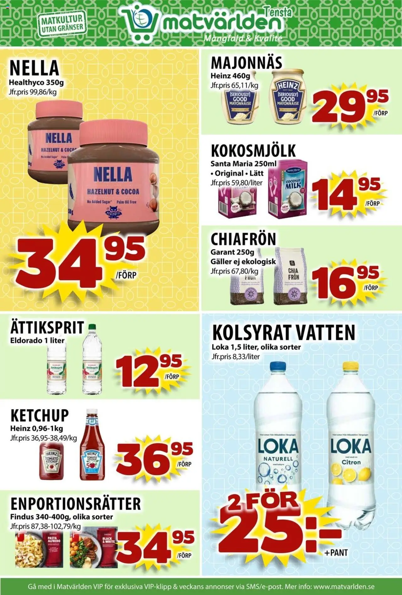 Matvärlden reklamblad aktuell från 25.08.2025 | Sida: 7 | Produkter: Galler, Majonnäs, Pasta, Citron