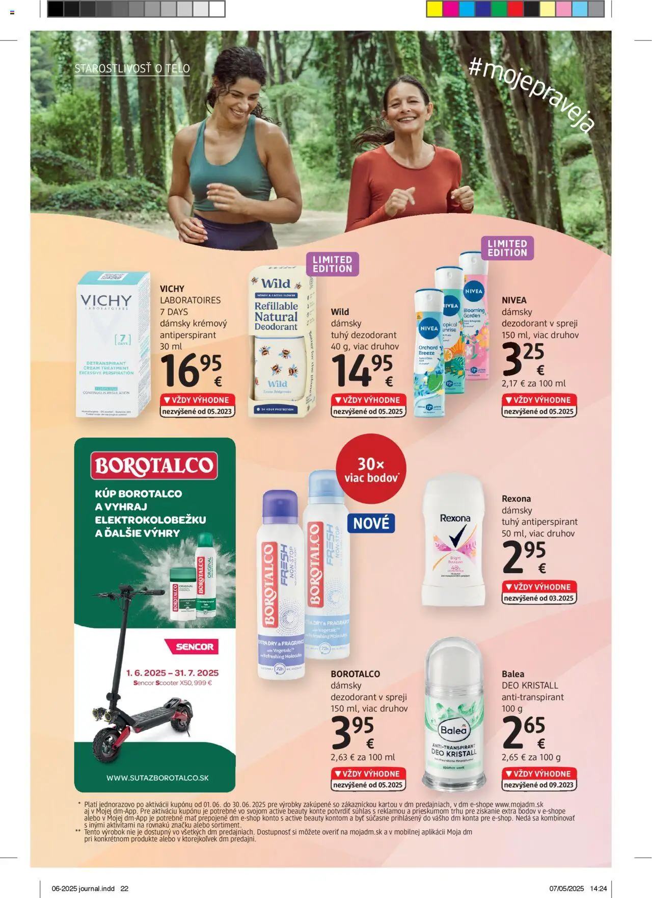 dm drogerie Journal Jún 2025 │ platný od 01.06.2025 | Strana: 22 | Produkty: Nivea, Vichy, Dezodorant, Antiperspirant