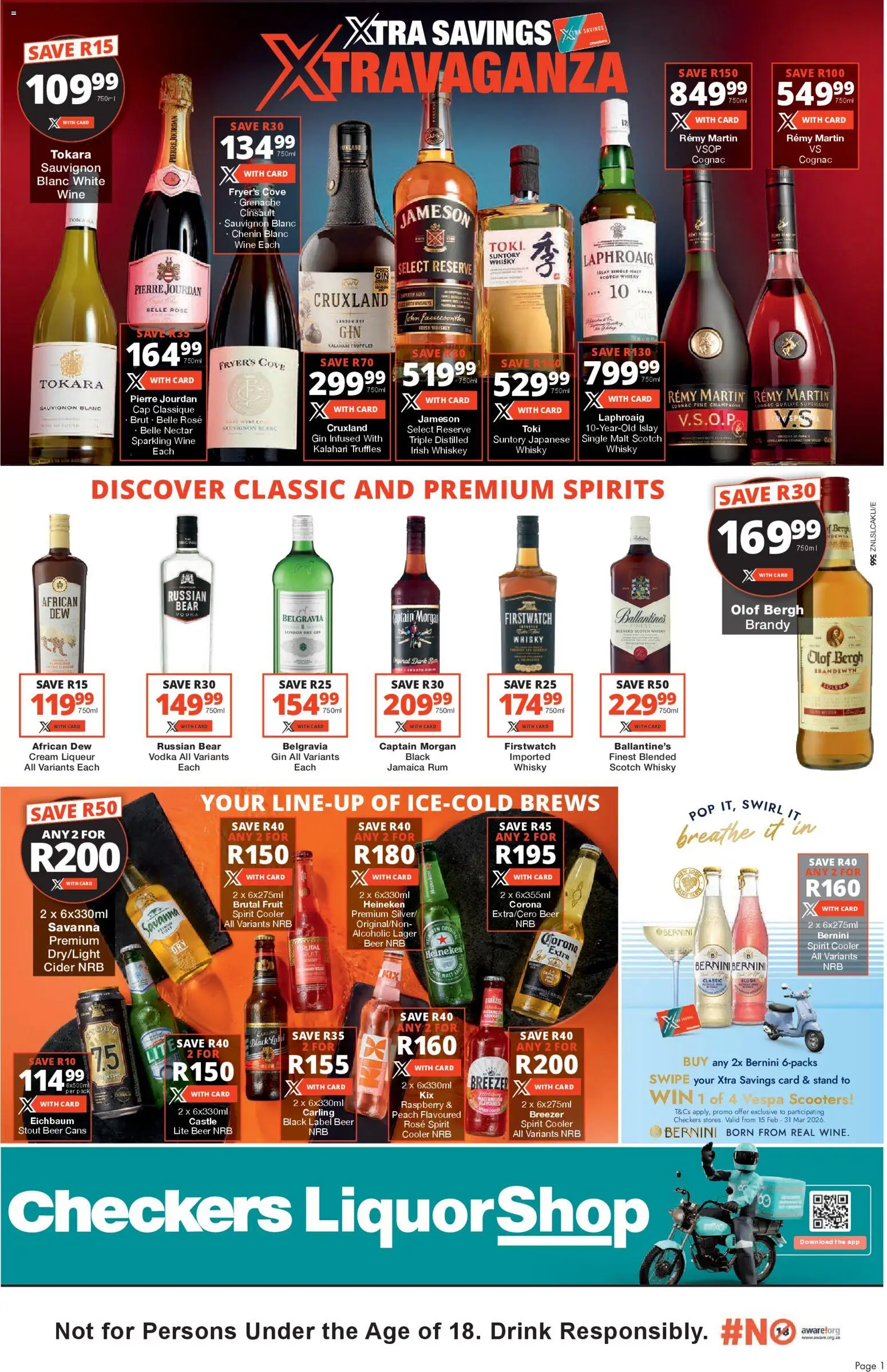 New Checkers catalogue – valid from 24.02.2026 | Page: 1 | Products: Cap, Cider, Cooler, Fruit