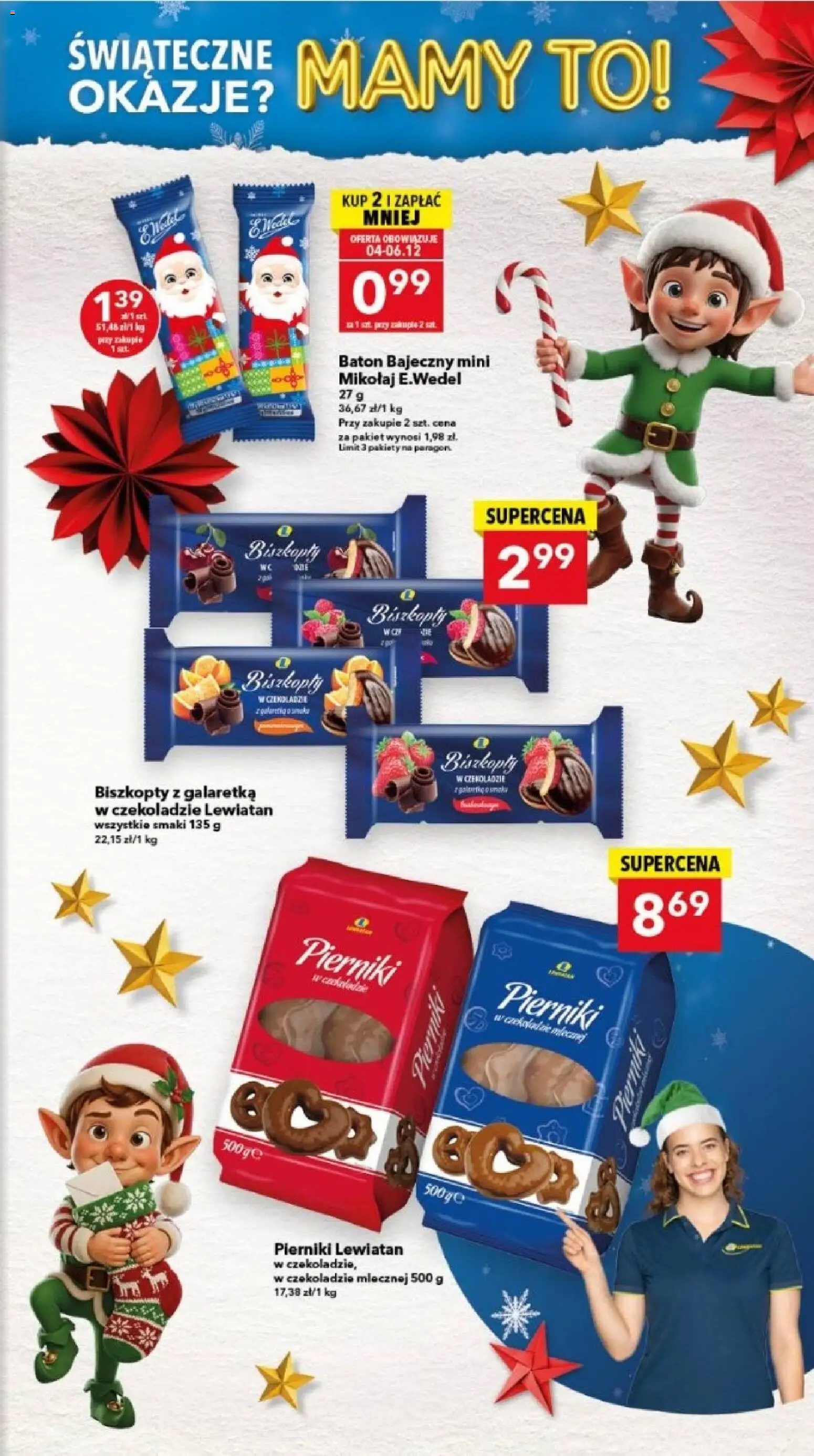 Lewiatan gazetka - Lublin od 04.12.2025 | Strona: 11 | Produkty: Pierniki, Galaretka, Baton