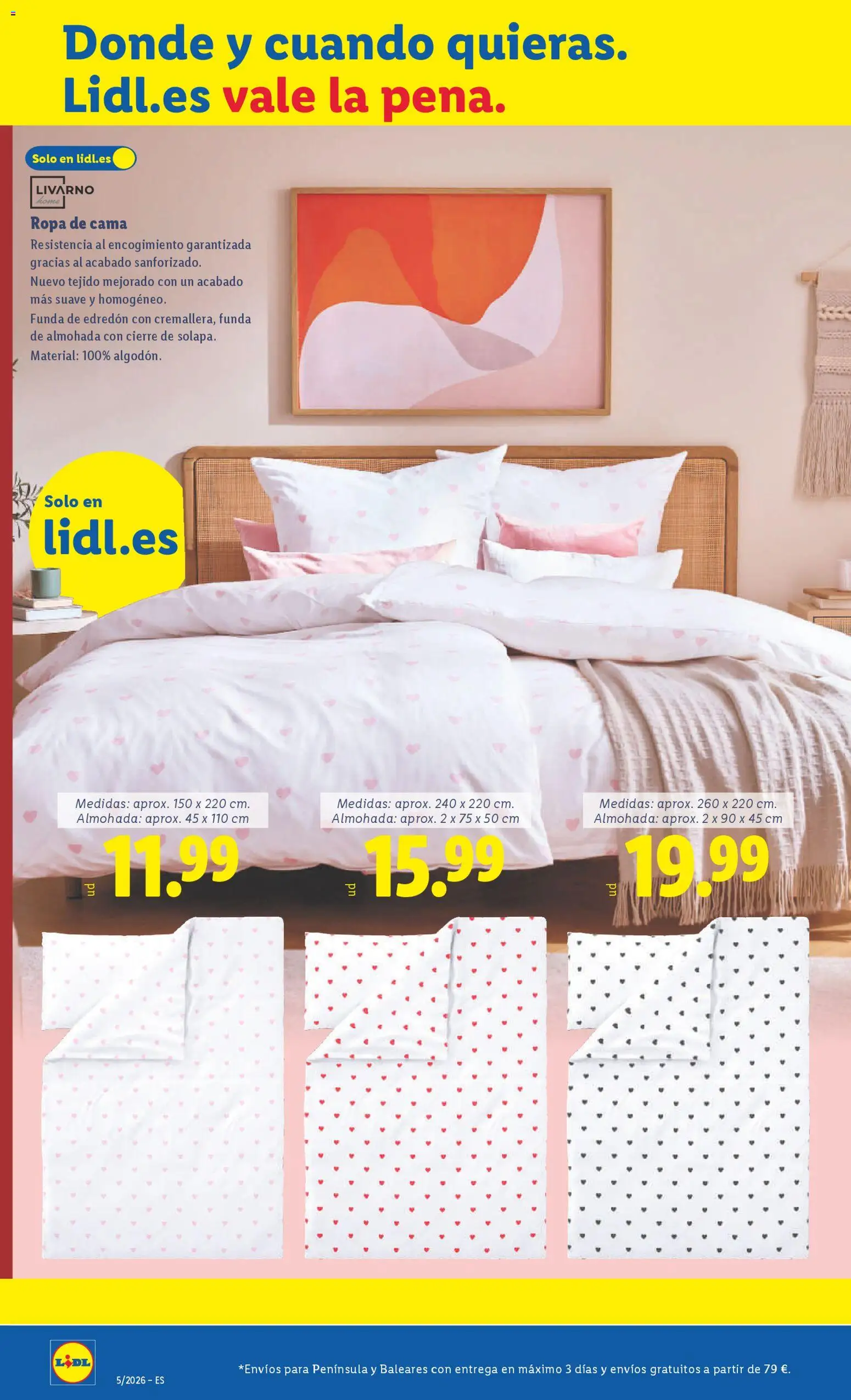 Lidl folleto de bazar │ válido desde el 26.01.2026 | Página: 2 | Productos: Ropa, Funda, Cama, Almohada