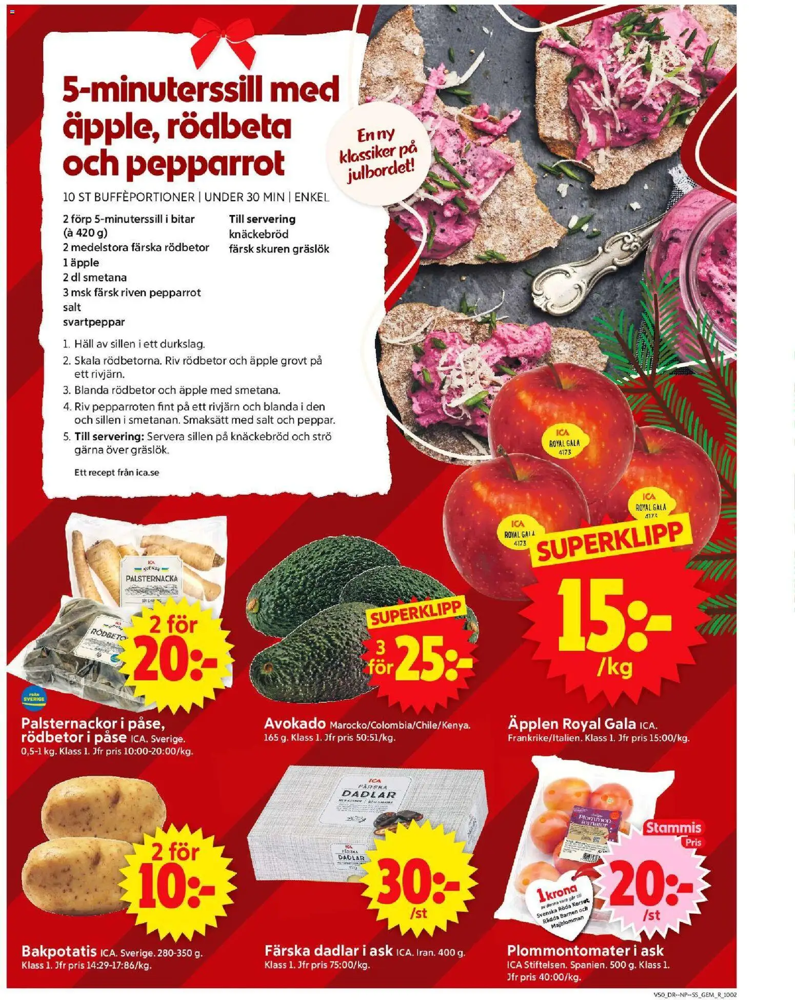 ICA Supermarket reklamblad aktuell från 08.12.2025 | Sida: 7 | Produkter: Gräslök, Knäckebröd, Tomater, Äpple