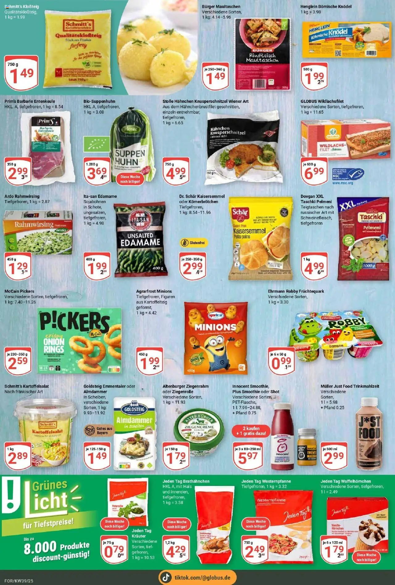 Globus prospekt Forchheim	 – gültig ab 21.09.2025 | Seite: 10 | Produkte: Hahnchen, McCain, Maultaschen, Rindfleisch