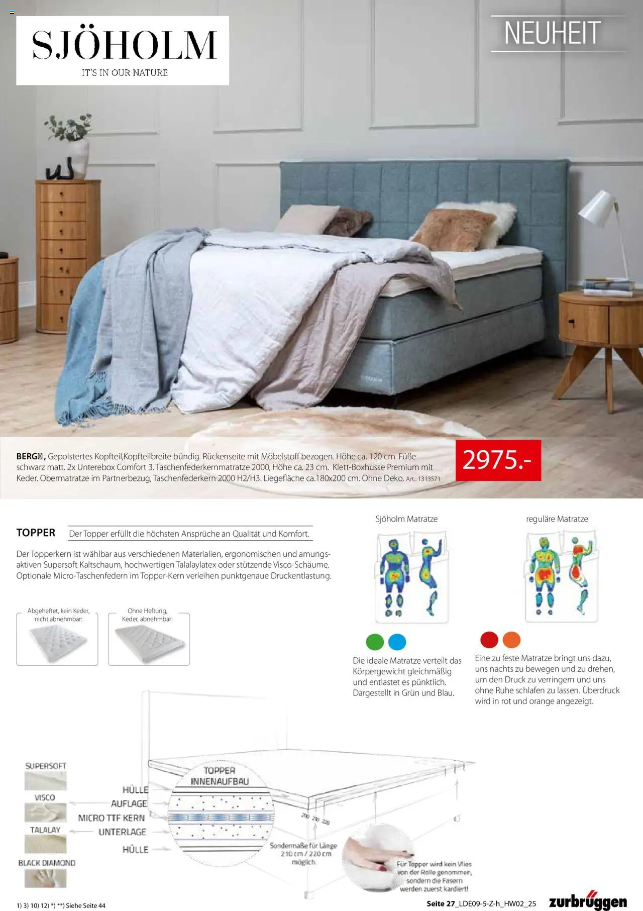 Zurbrüggen Hochwert – gültig ab 08.09.2025 | Seite: 39 | Produkte: Hülle, Matratze, Topper