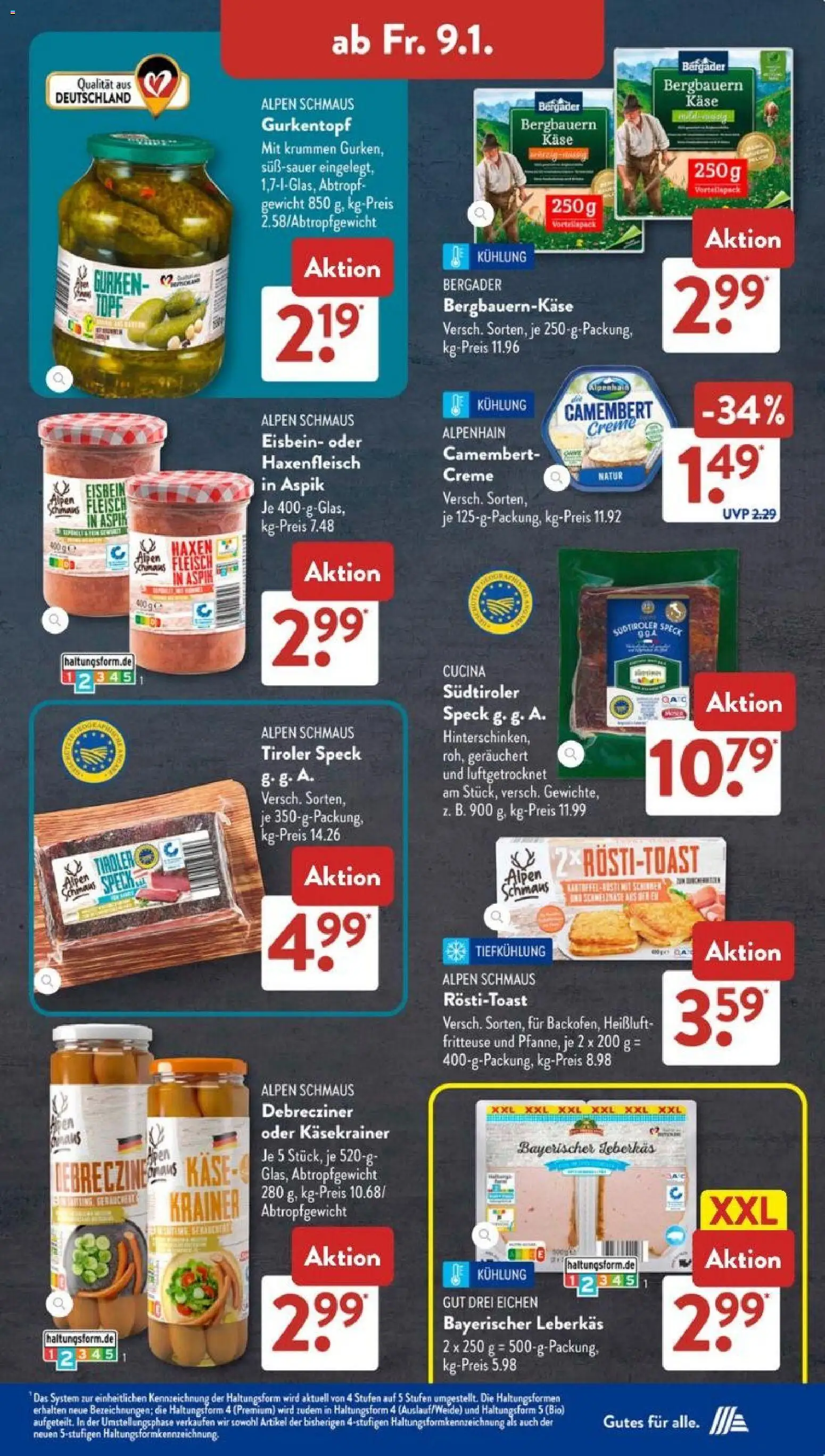 Aldi Süd Prospekt 	 – gültig ab 05.01.2026 | Seite: 29 | Produkte: Käse, Creme, Fritteuse, Gurken