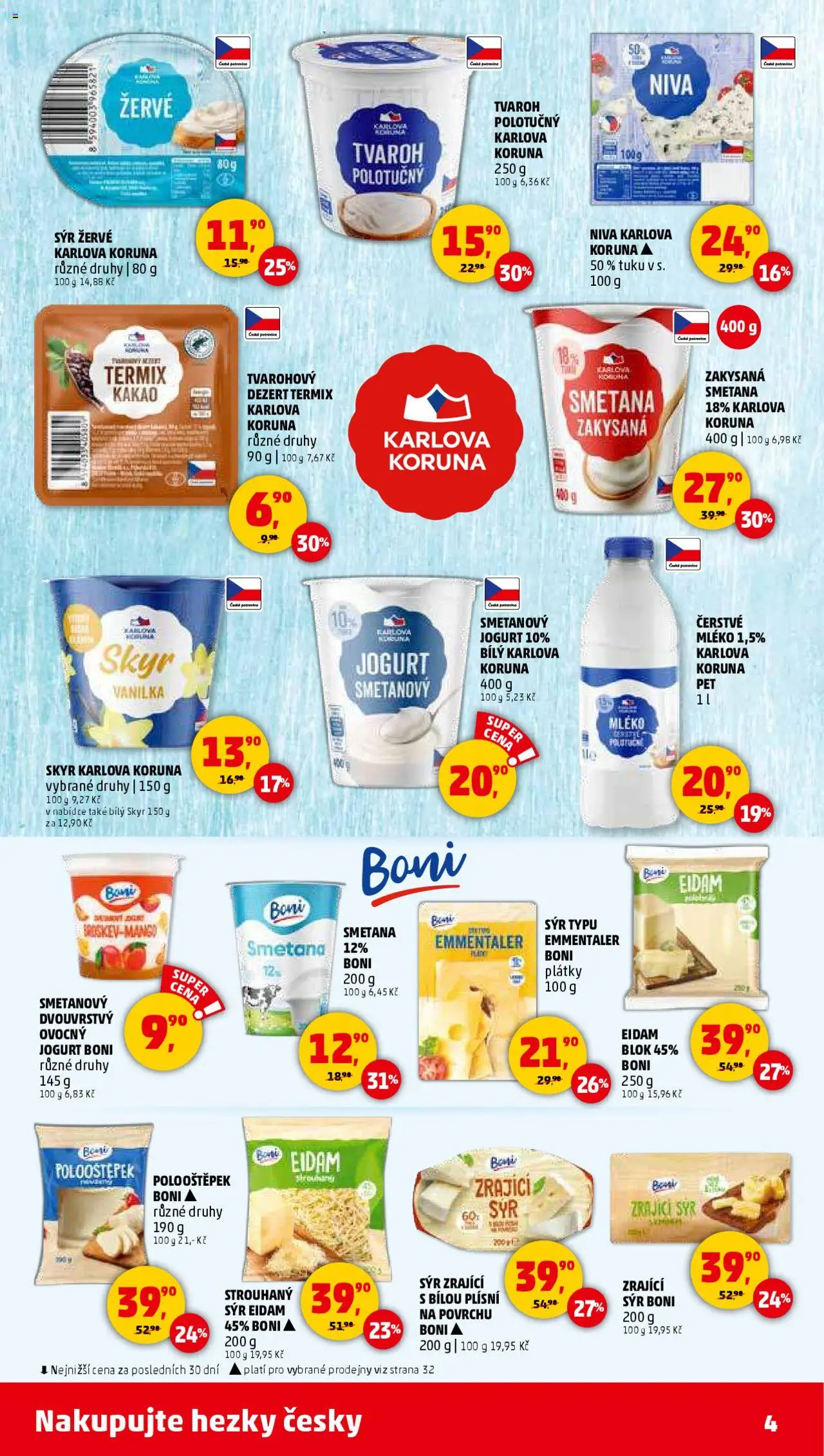 Penny Market leták - Čtvrtečník od 23.10.2025 | Strana: 4 | Produkty: Zrající sýr, Termix, Žervé, Eidam
