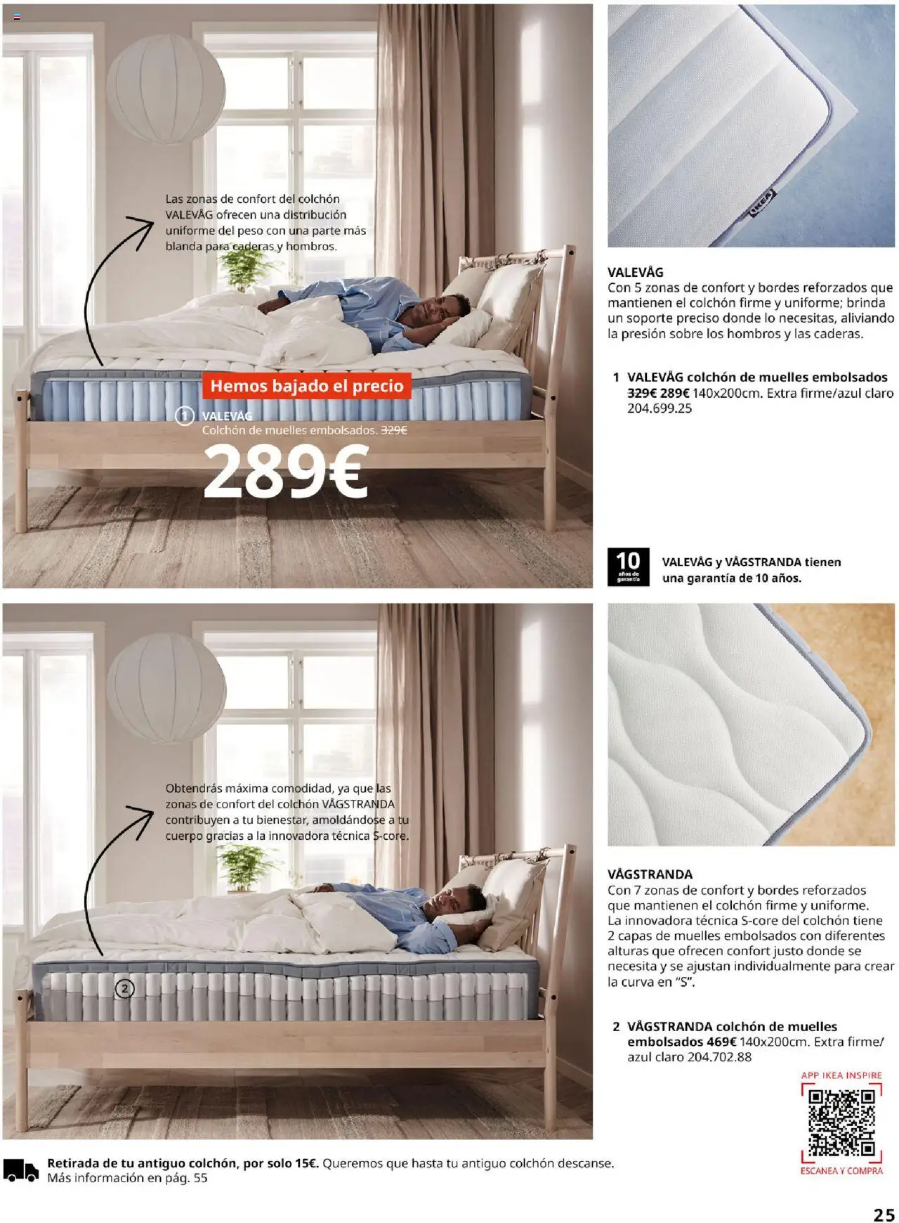 Catálogo IKEA Dormitorios │ válido desde el 04.02.2025 | Página: 25 | Productos: Colchon, Peso