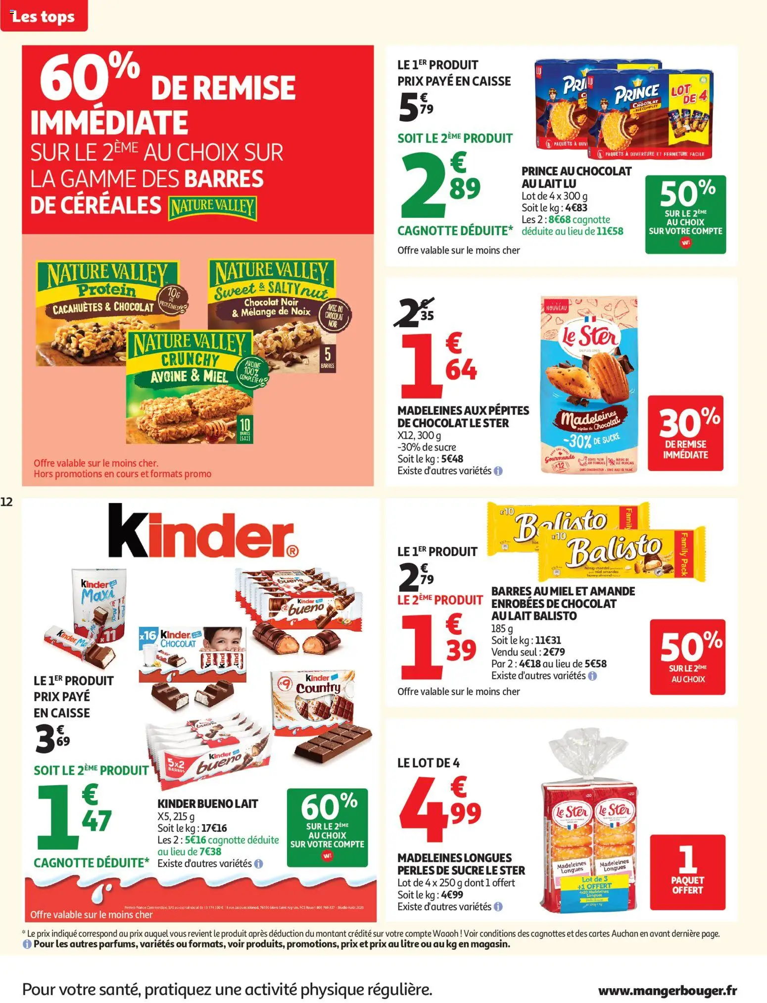 {H1} | Page: 12 | Produits: Amande, Pépites de chocolat, Lait, Chocolat