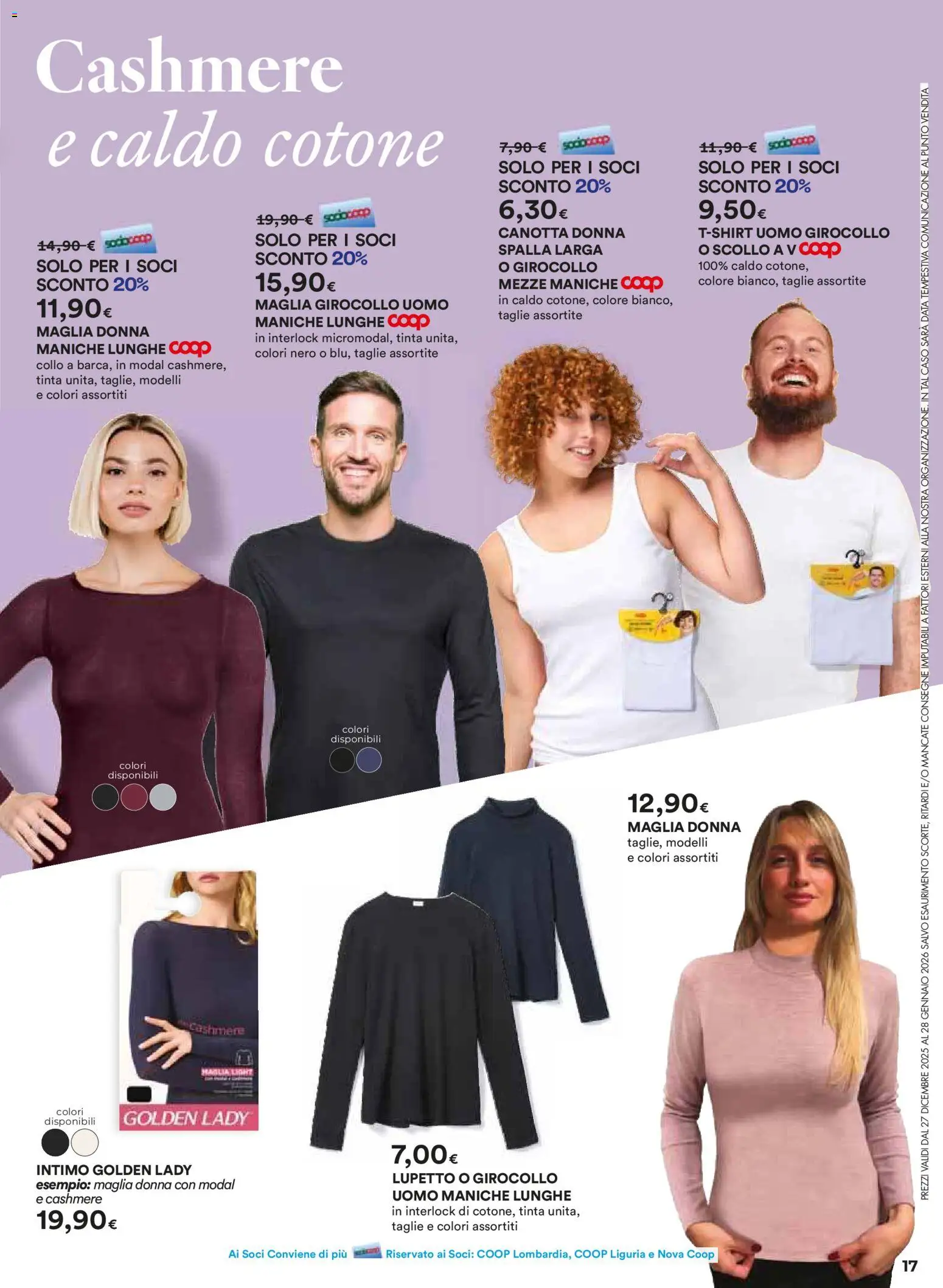 Volantino Ipercoop del 27.12.2025 | Pagina: 17 | Prodotti: Canotta, Intimo, Data