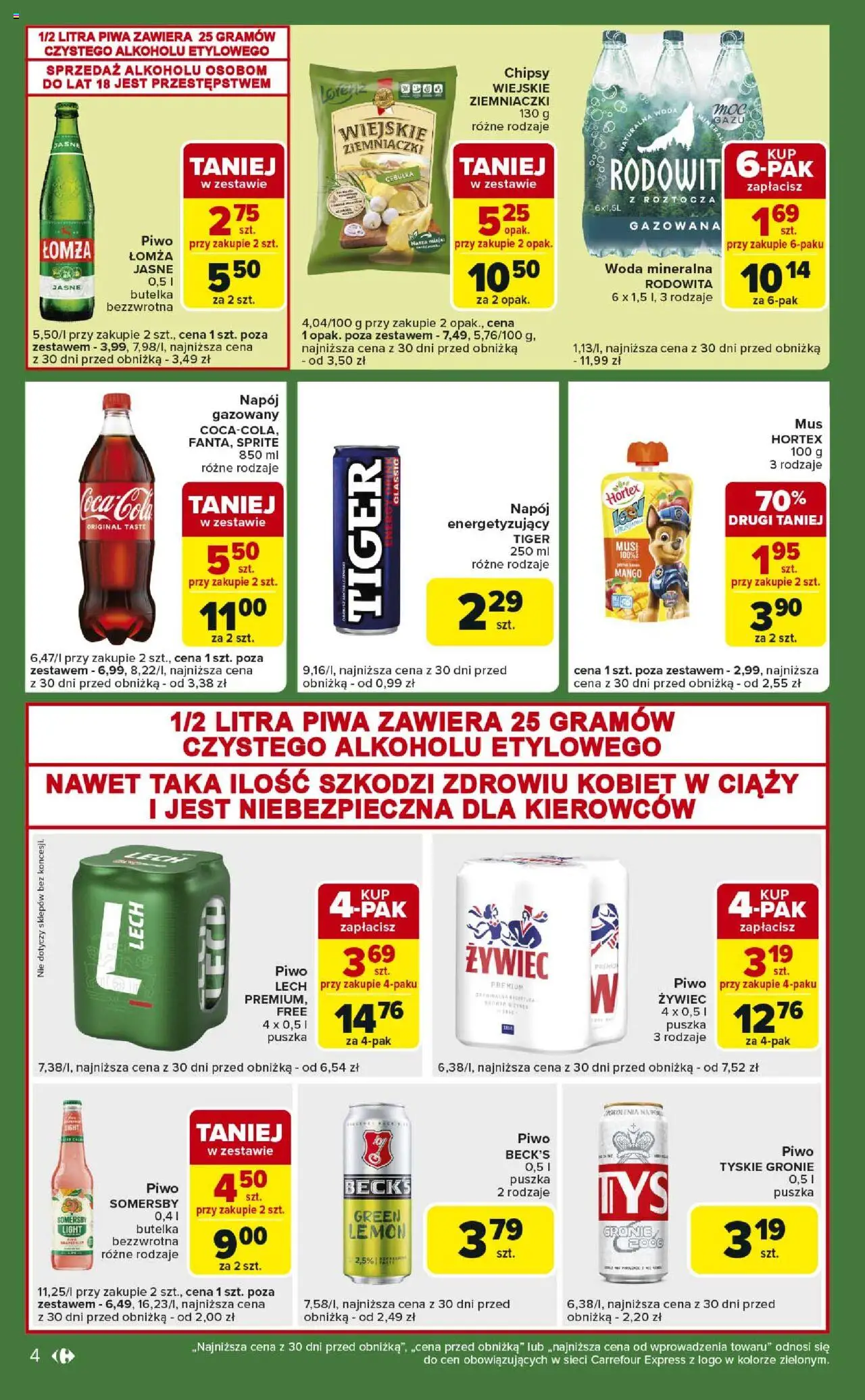 Carrefour Gazetka - Express II od 22.07.2025 | Strona: 4 | Produkty: Mango, Por, Ziemniaczki, Piwo