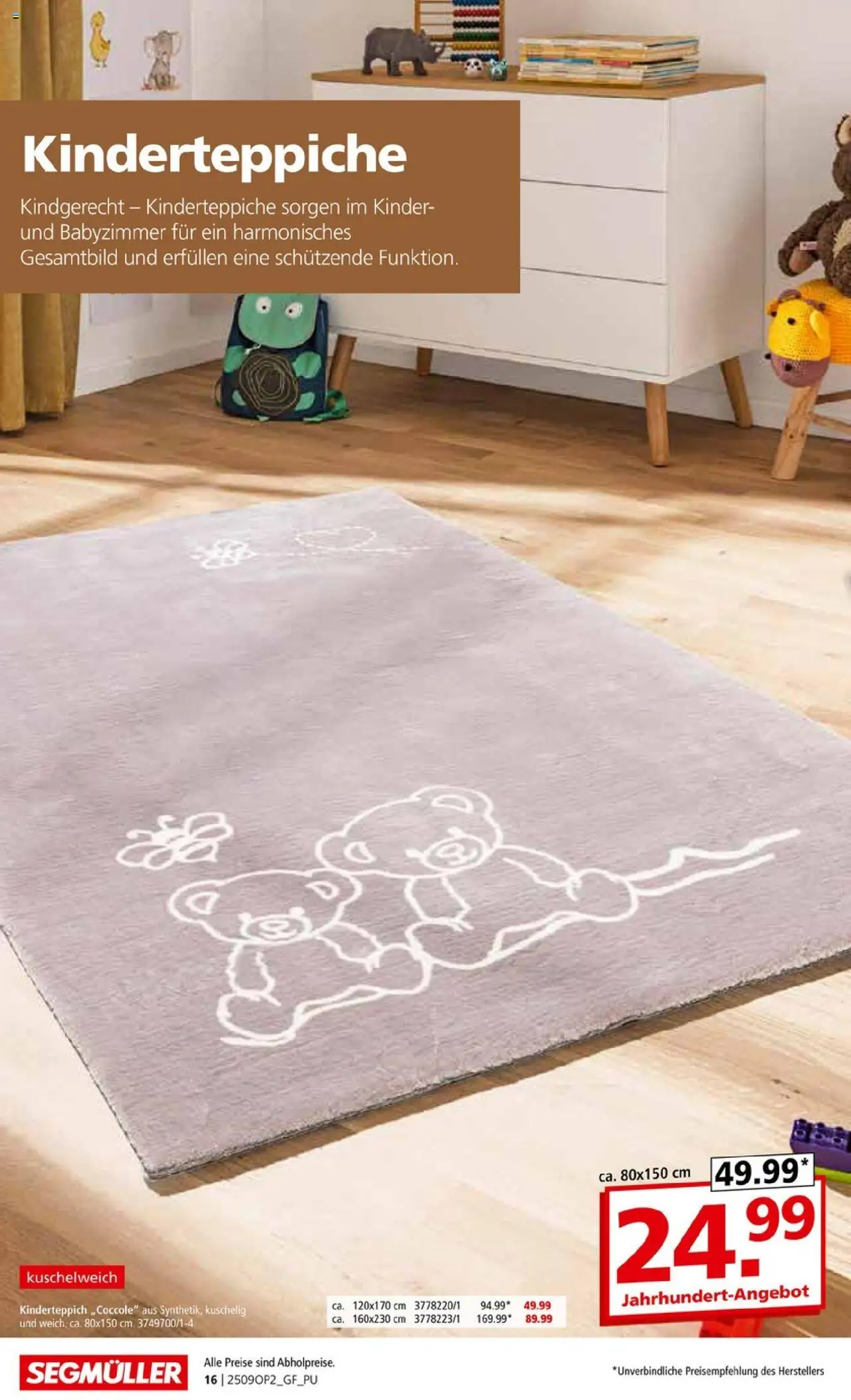 Segmüller Teppich Spezial – gültig ab 01.09.2025 | Seite: 16 | Produkte: Kuschelweich