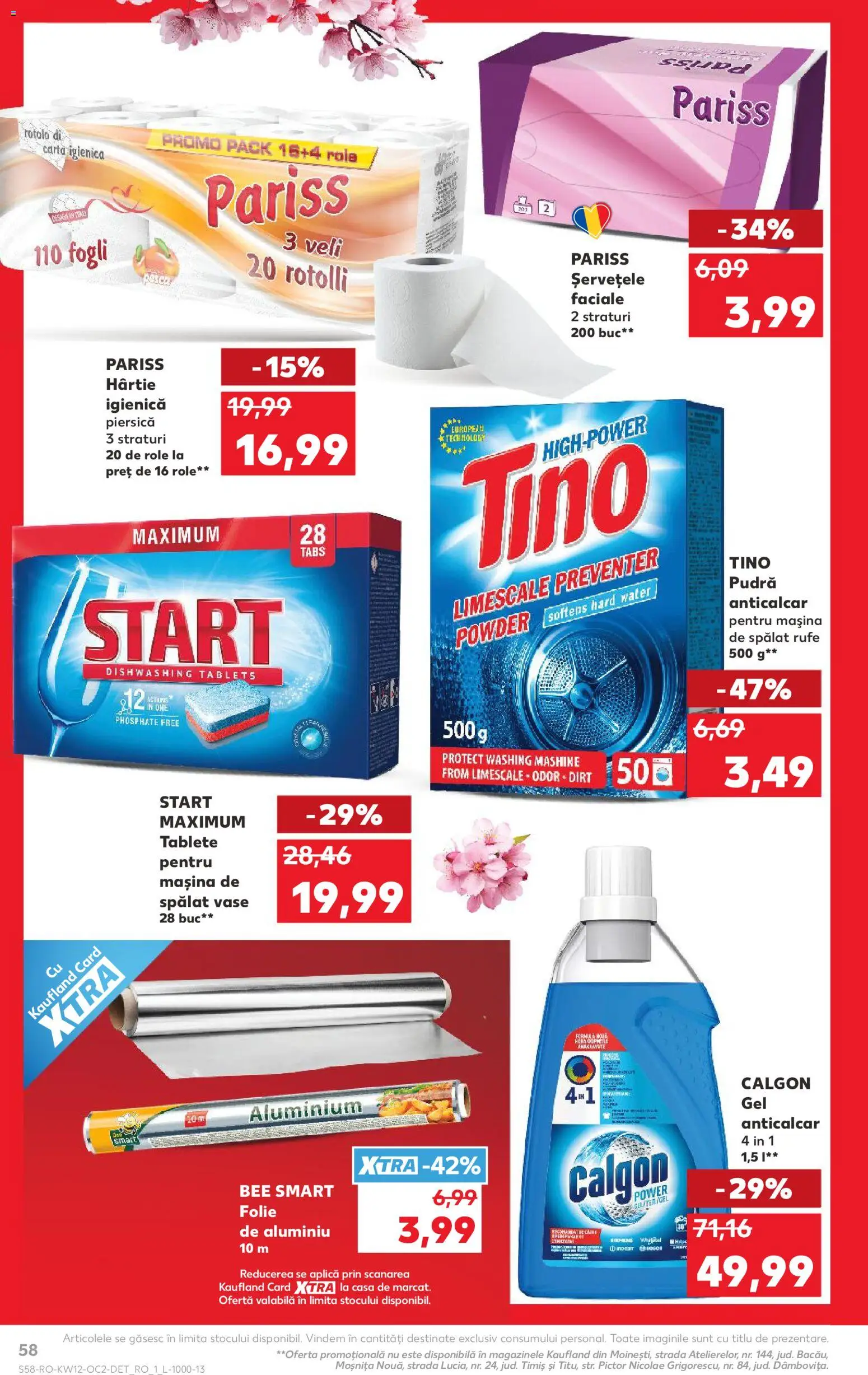 Noul catalog Kaufland – valabil de la 18.03.2026 | Pagină: 58 | Produse: Mașină De Spălat, Mașină De Spălat Vase, Pudră, Tablete pentru mașina de spălat