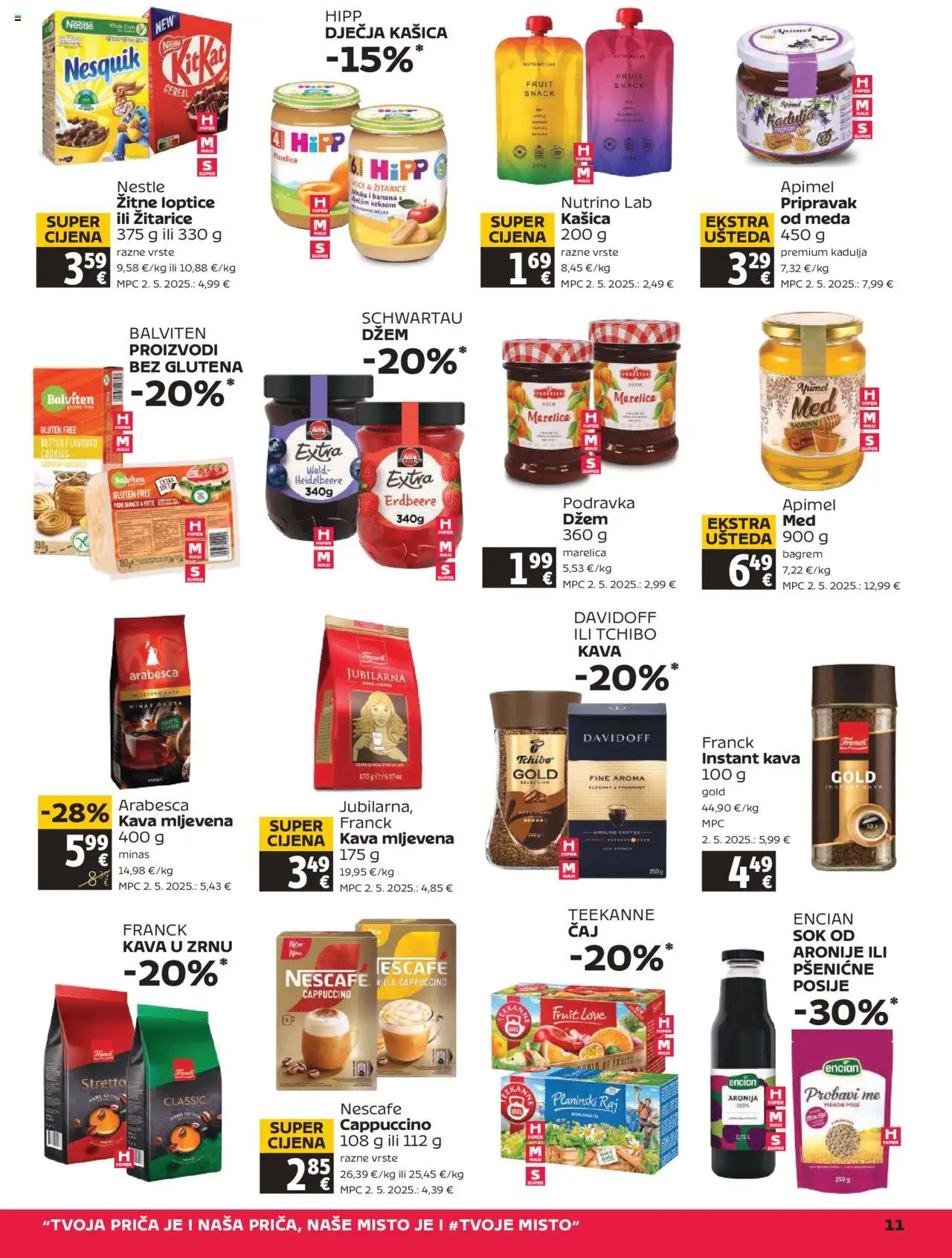 Tommy katalog | vrijedi od 16.10.2025 | Stranica: 11 | Proizvodi: Nescafe, Žitarice, Nesquik, Džem