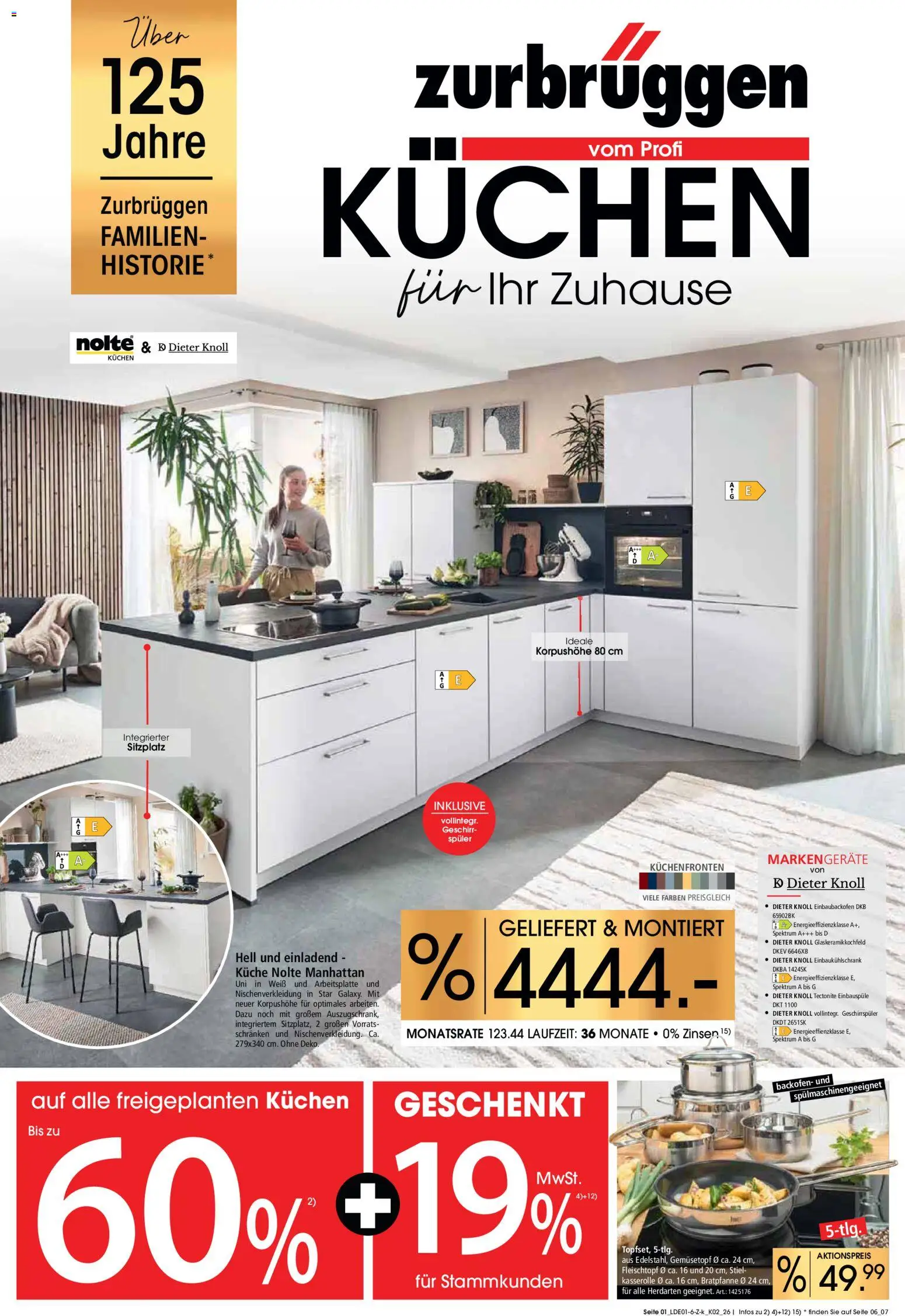 Zurbrüggen Küchen für Ihr Zuhause – gültig ab 17.01.2026 | Seite: 1 | Produkte: Geschirrspüler, Küche, Backofen, Kuchen