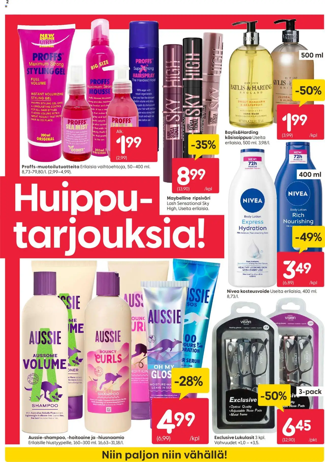 Rusta tarjoukset – voimassa 06.10.2025 alkaen | Sivu: 2 | Tuotteet: Shampoo, Hoitoaine, Mousse, Käsisaippua