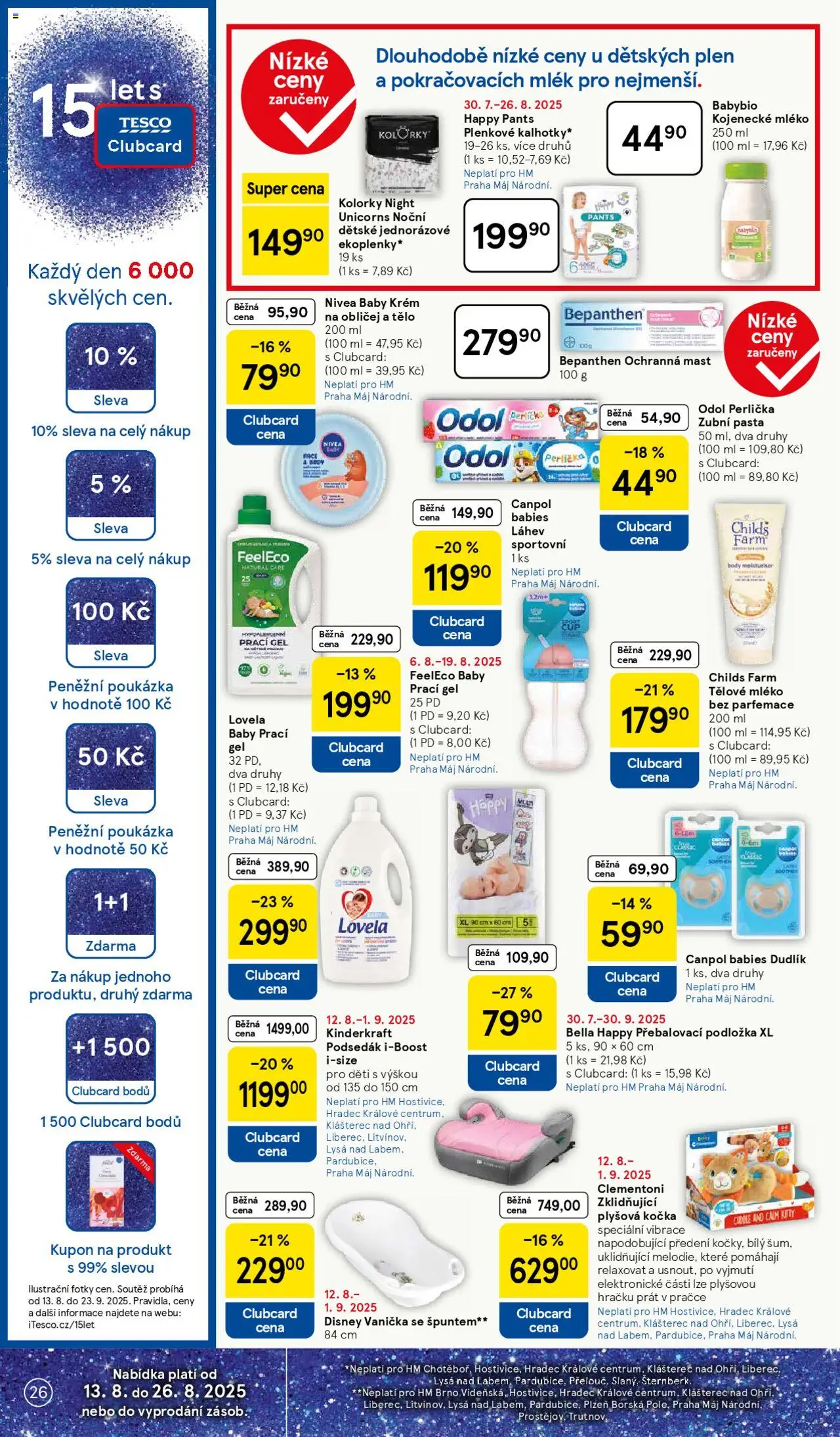 Tesco leták - Hypermarket od 13.08.2025 | Strana: 26 | Produkty: Nivea, Mléko, Body, Láhev