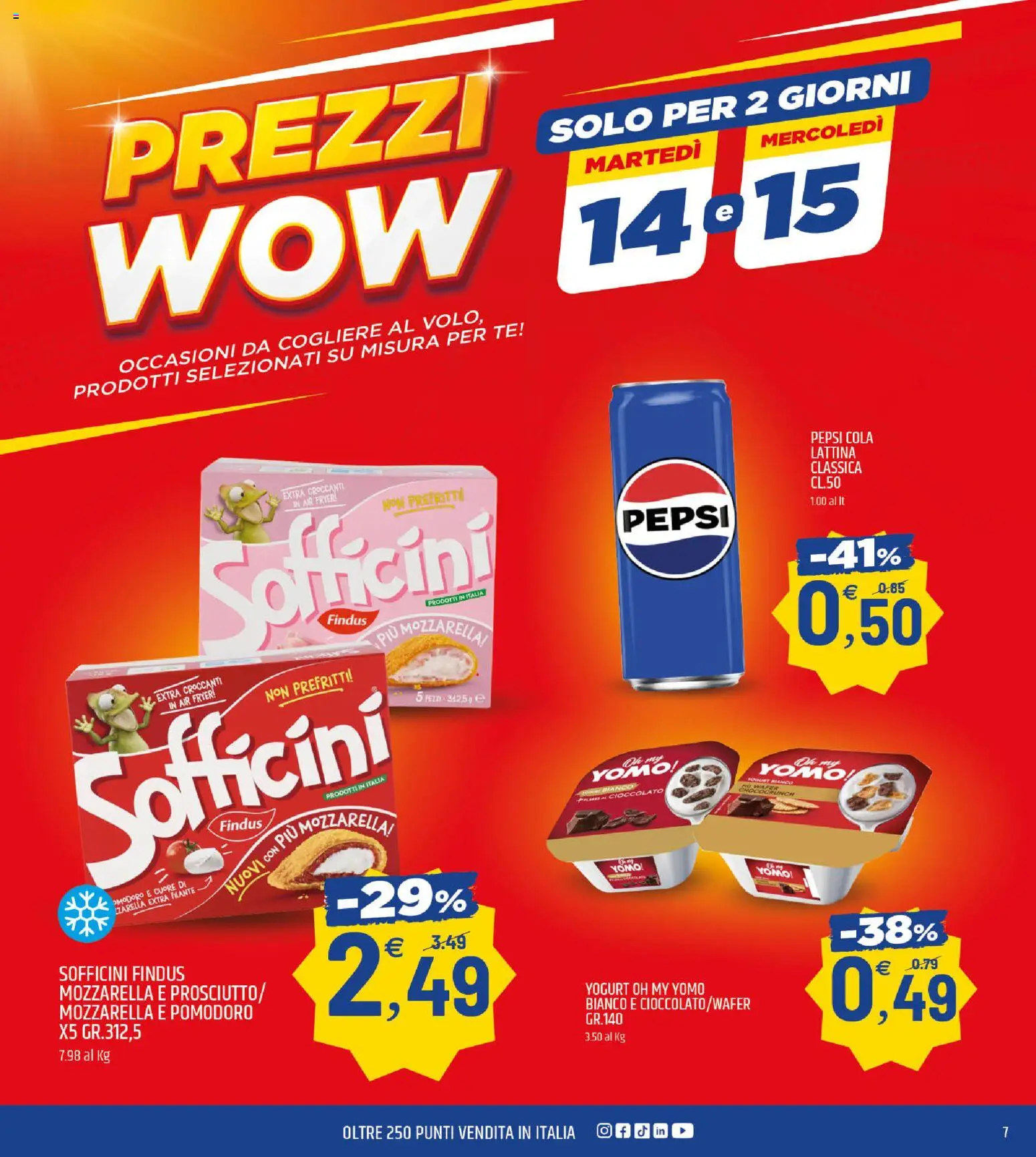 Volantino ARD Discount del 07.04.2026 | Pagina: 7 | Prodotti: Yogurt, Cioccolato, Mozzarella, Pepsi