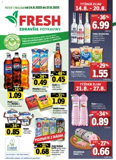 Fresh Stredné a západné Slovensko - náhľad platný od 14.08.2025
