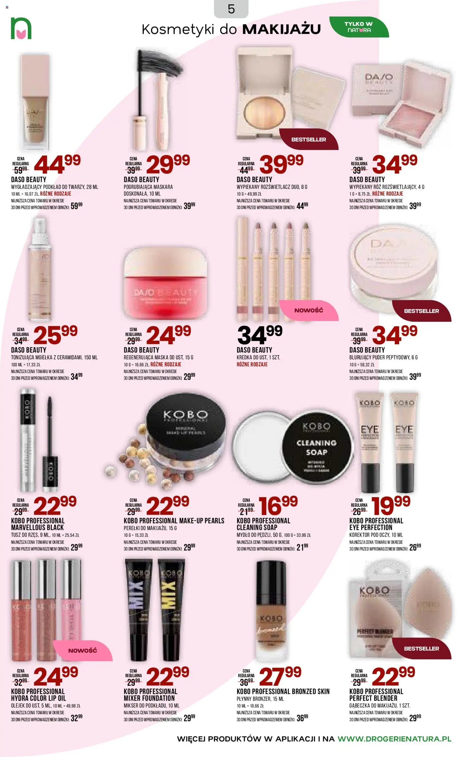 Drogerie Natura gazetka od 05.03.2026 | Strona: 5 | Produkty: Kosmetyki, Mikser, Korektor, Maska