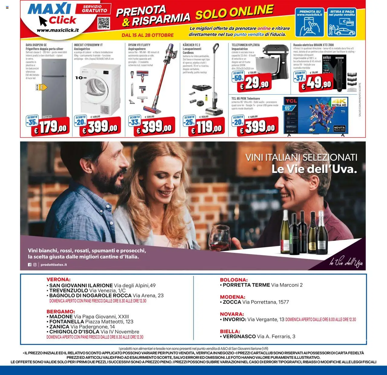 Volantino A&O del 15.10.2025 | Pagina: 16 | Prodotti: USB, Frigorifero, Aspirapolvere, Dyson