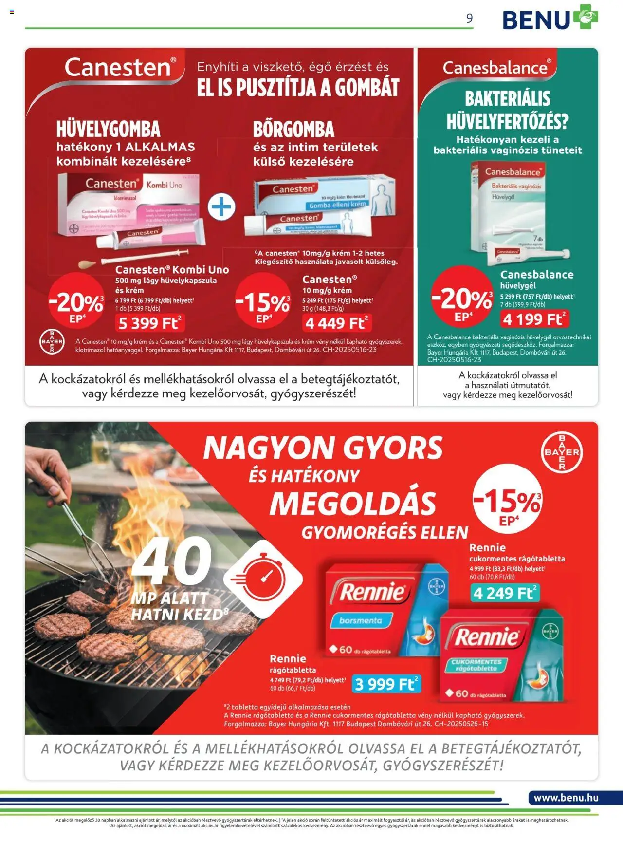 BENU Gyógyszertárak akciós ujság - amely érvényes a következő dátumtól: 01.07.2025 | Oldal: 9 | Termékek: Gomba