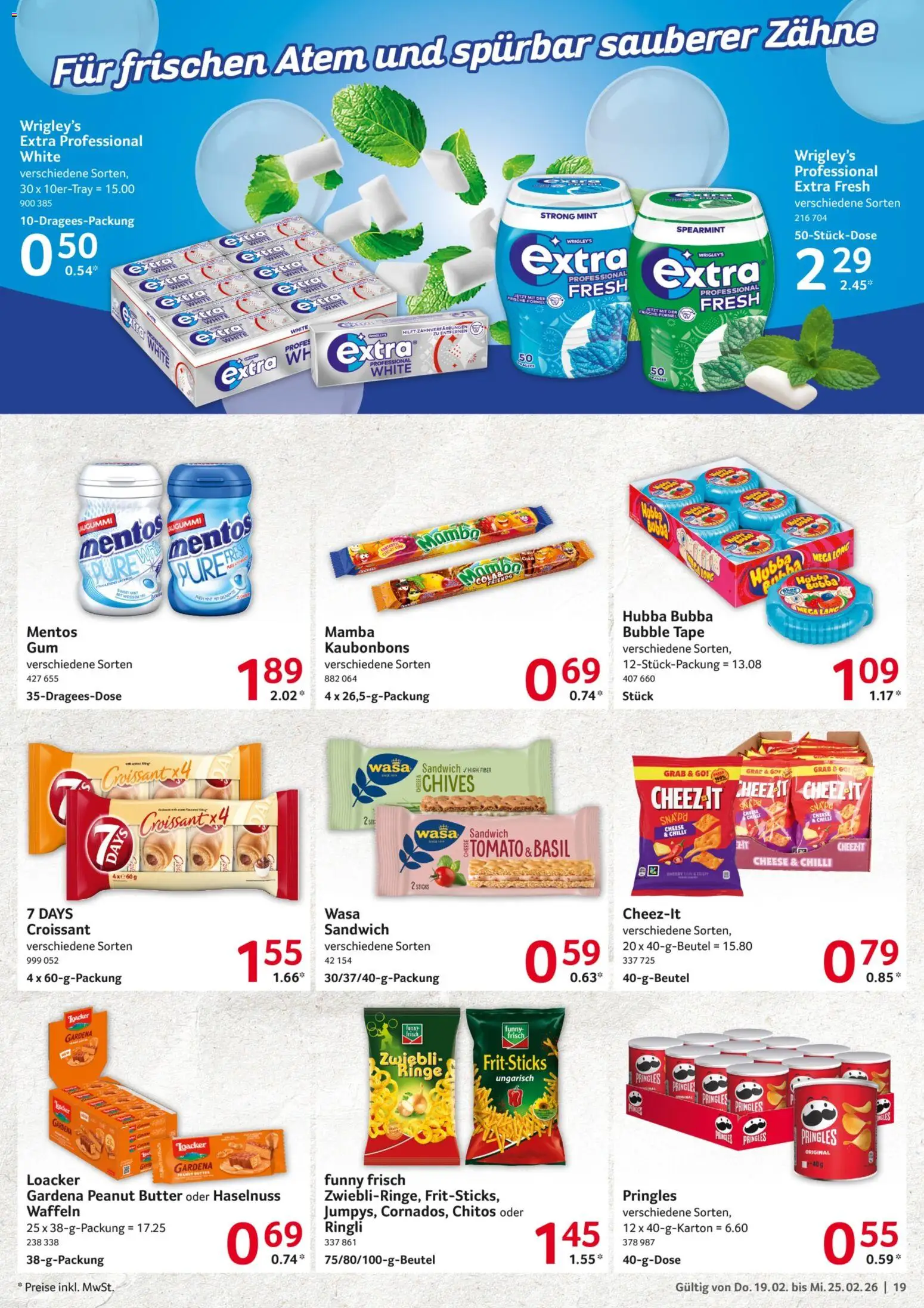 Selgros Prospekt 	 – gültig ab 19.02.2026 | Seite: 19 | Produkte: Butter, Funny frisch, Croissant, Pringles