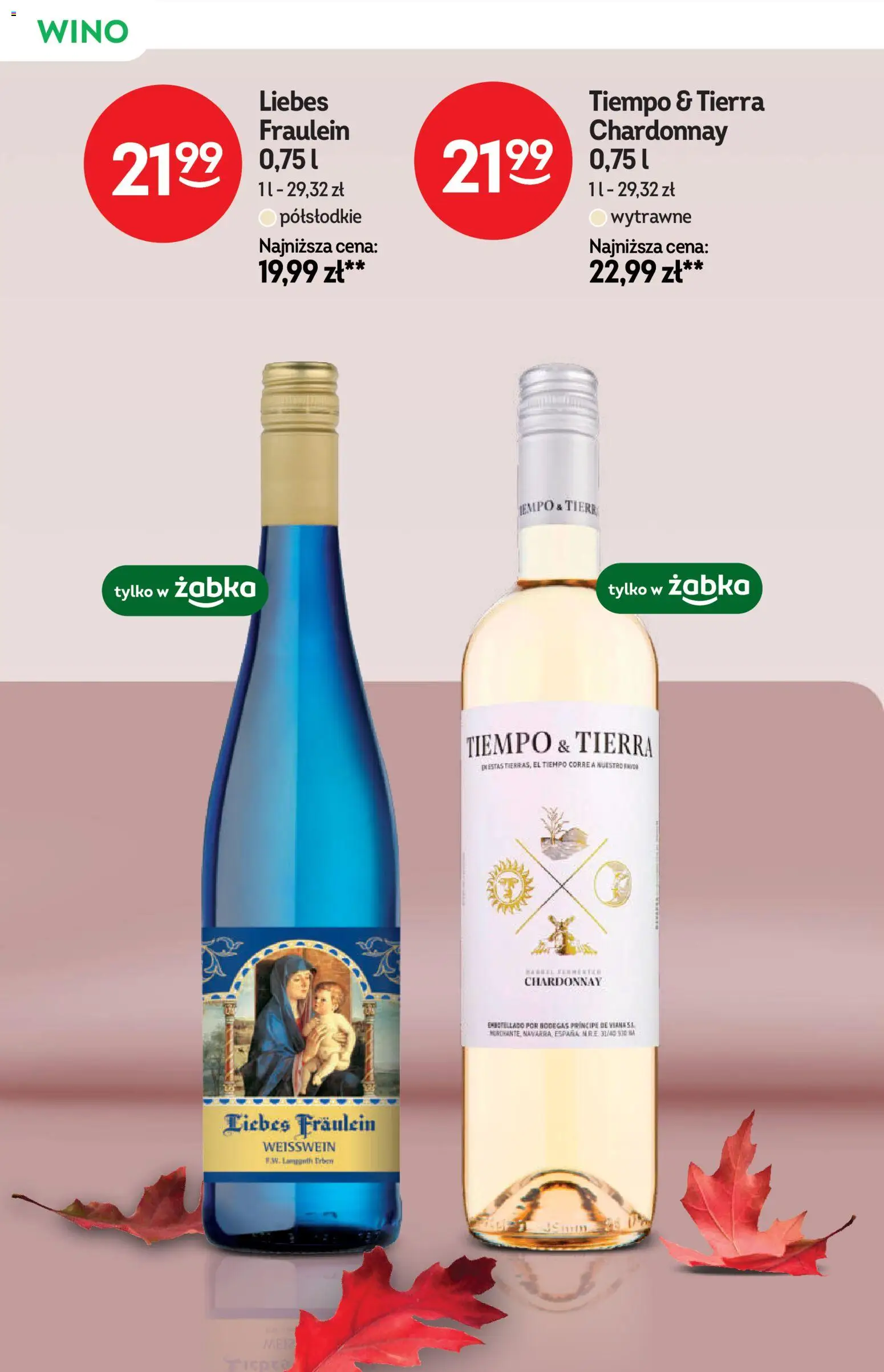 Żabka Gazetka - Katalog win od 29.10.2025 | Strona: 14 | Produkty: Chardonnay, Por, Wino