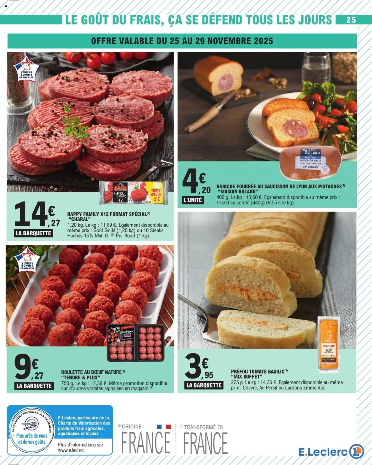 {H1} | Page: 25 | Produits: Saucisson, Persil, Ail, Viande bovine