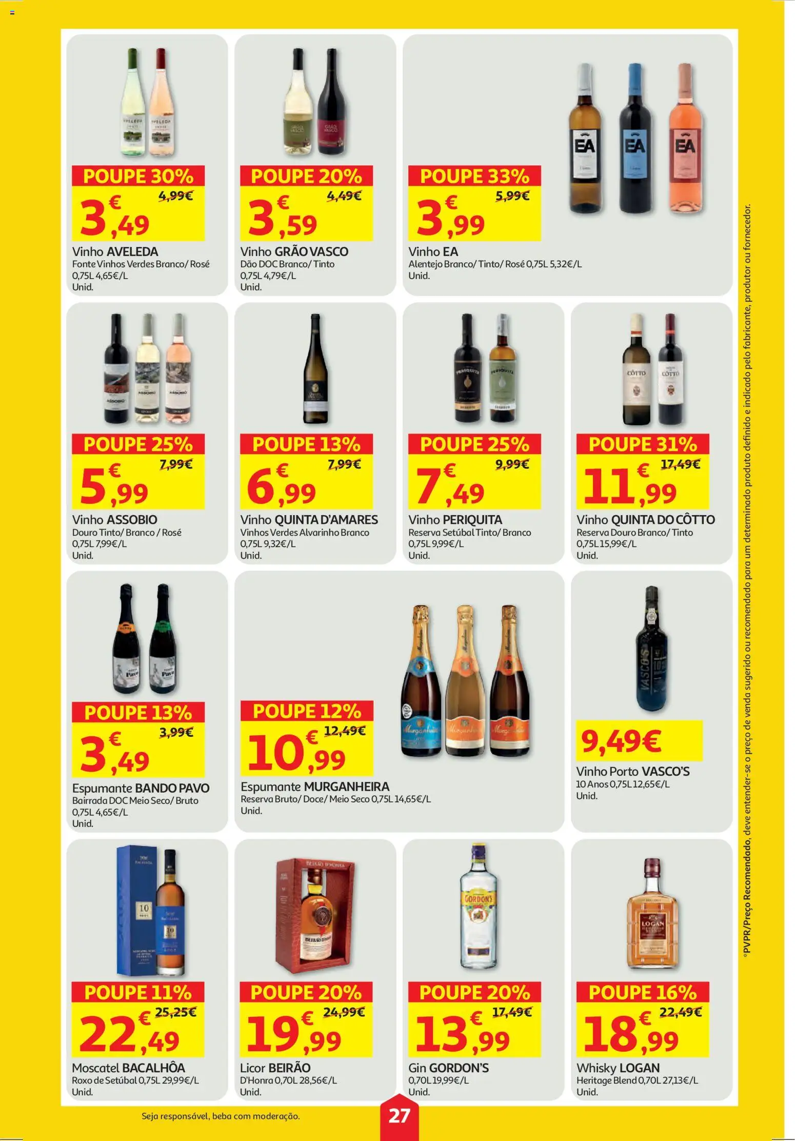 Auchan folheto │ válido de 19.03.2026 | Página: 27 | Produtos: Whisky, Espumante, Licor, Vinho