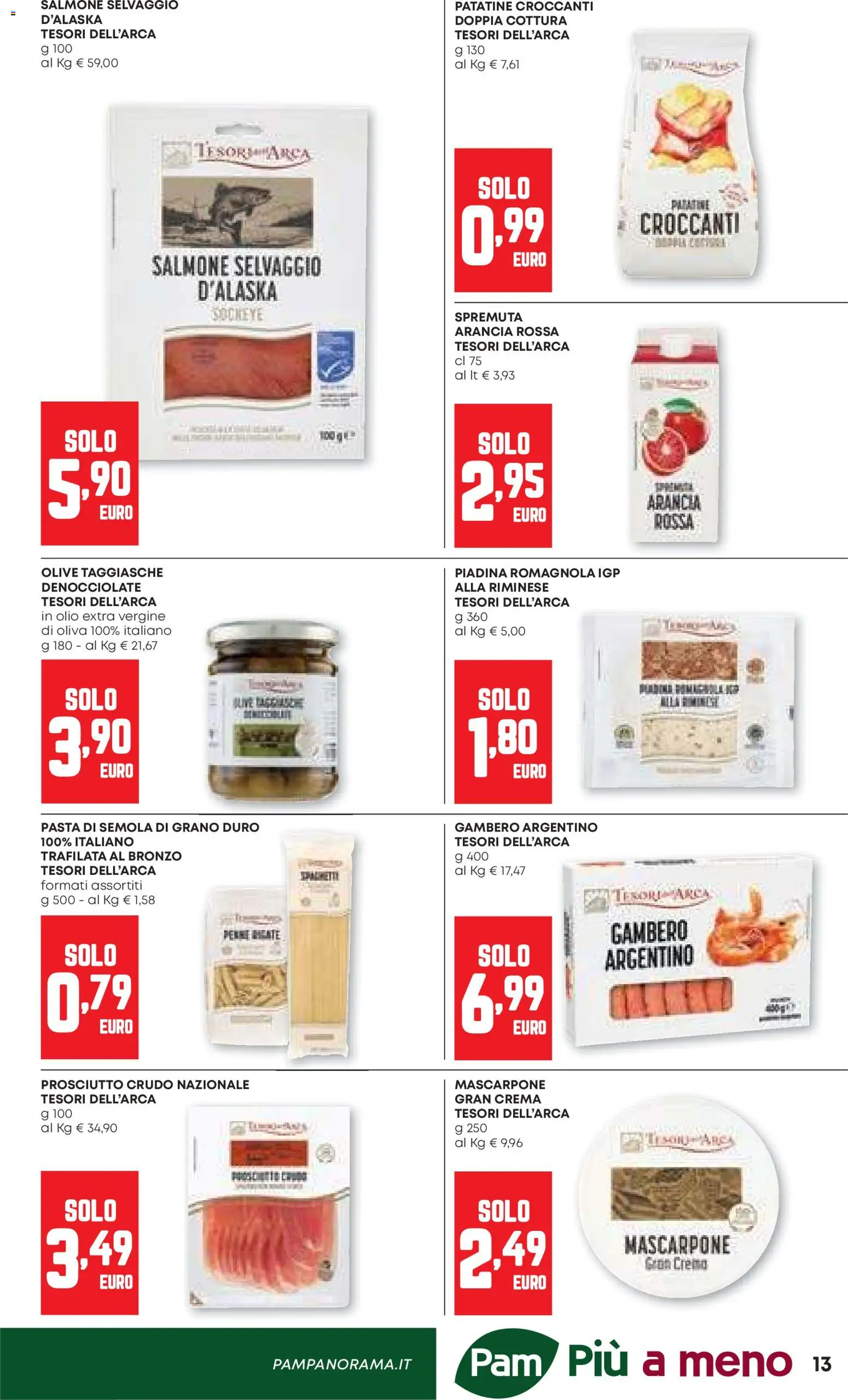 Volantino PAM del 26.03.2026 | Pagina: 13 | Prodotti: Prosciutto Crudo, Patatine, Olive, Prosciutto