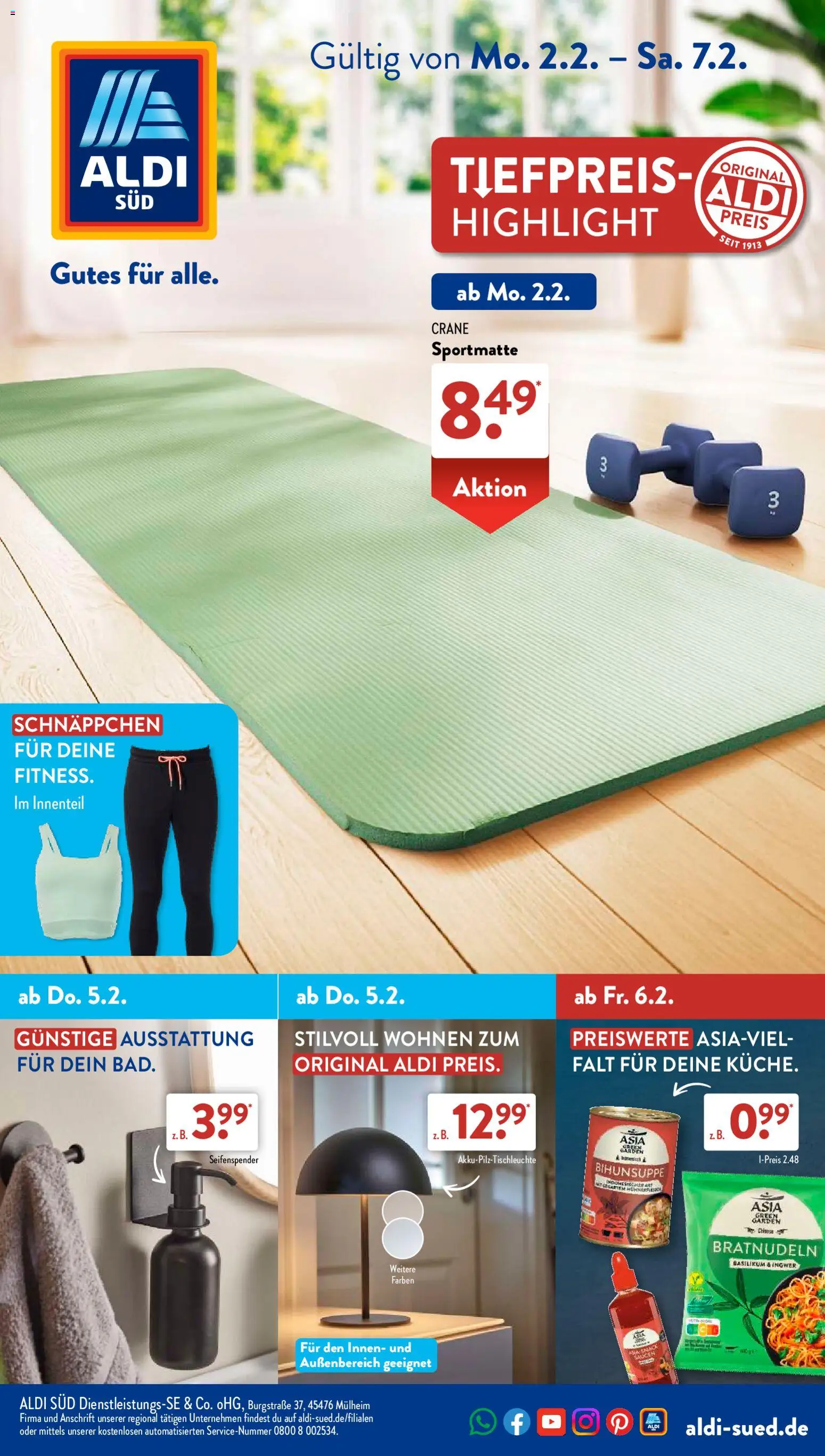 Aldi Süd Prospekt 	 – gültig ab 02.02.2026 | Seite: 1 | Produkte: Seifenspender